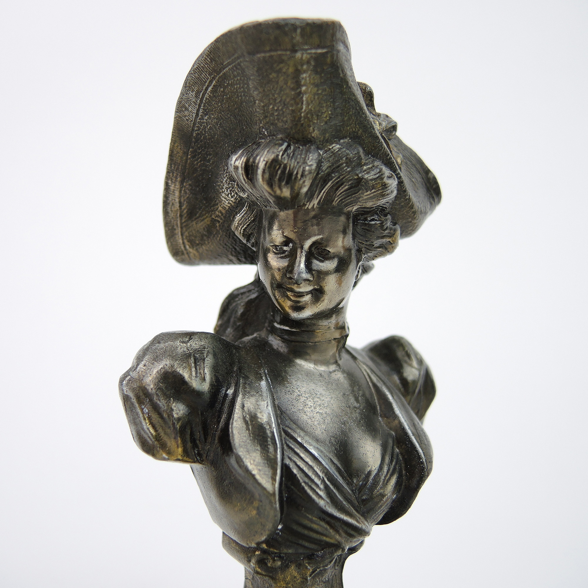 Colonial Brass Figurines and Victorian Bust Sculptures