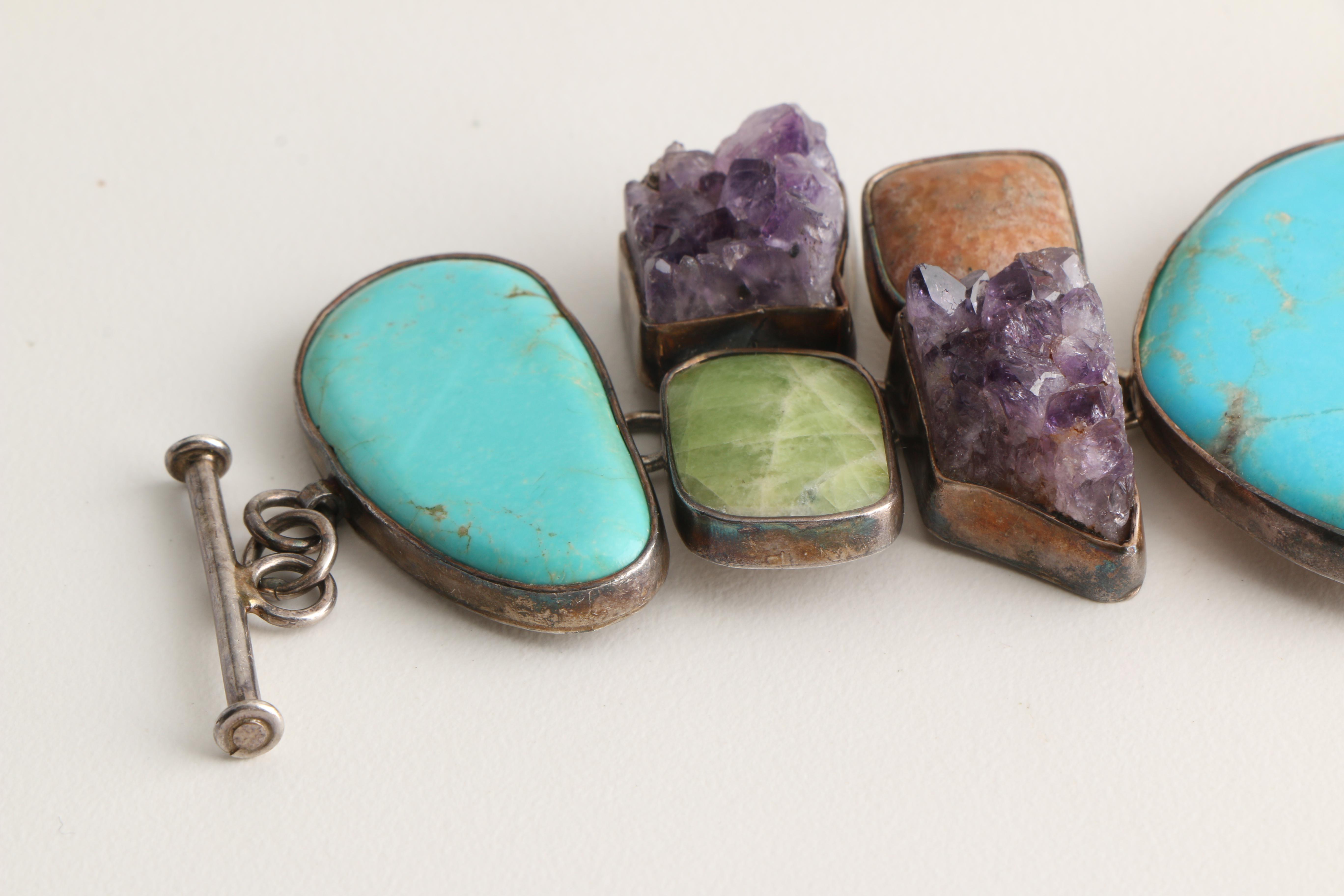 Sterling Silver Gemstone Jewelry Featuring Charles Albert and Mexican Silver