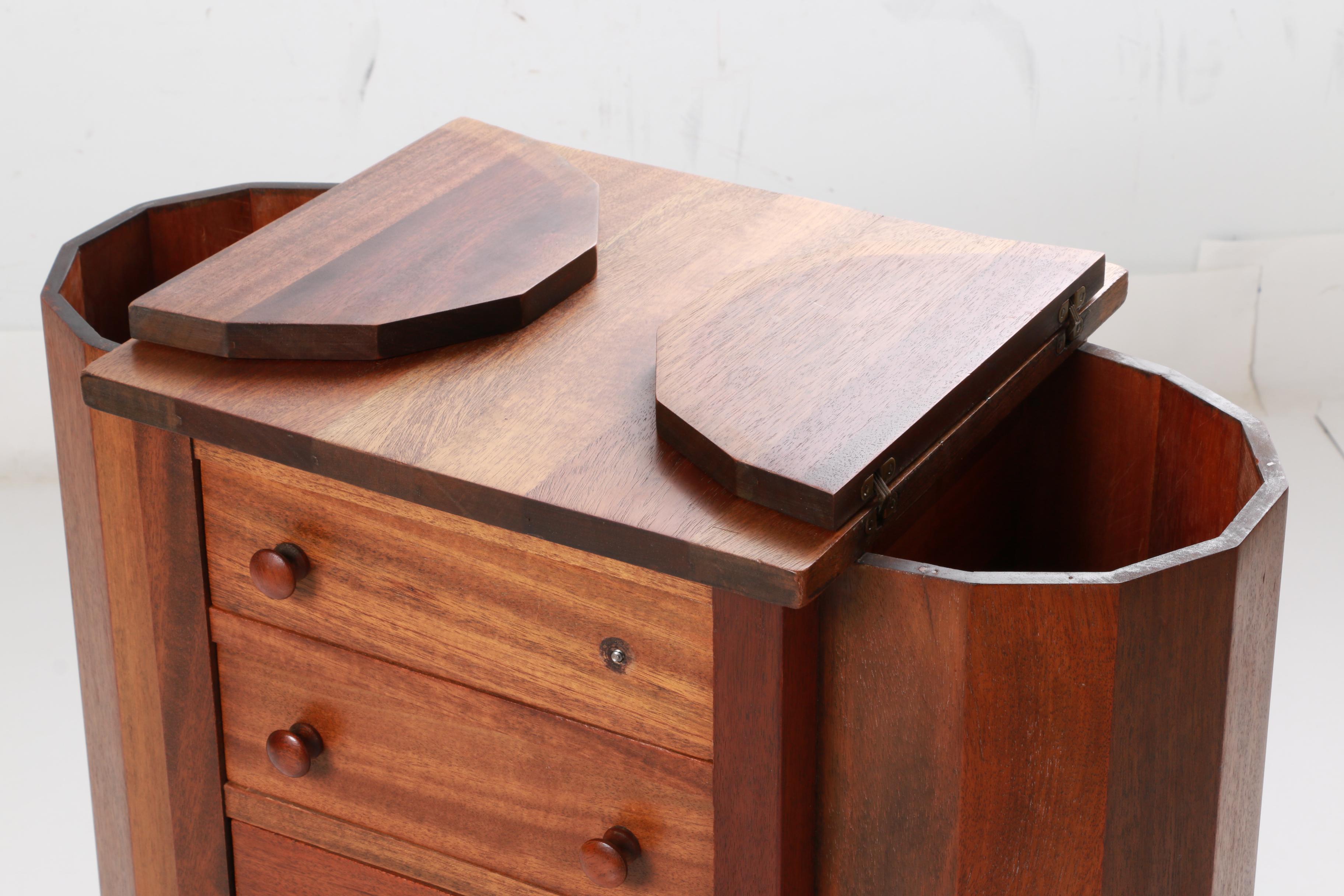Vintage Mahogany Sewing Cabinet
