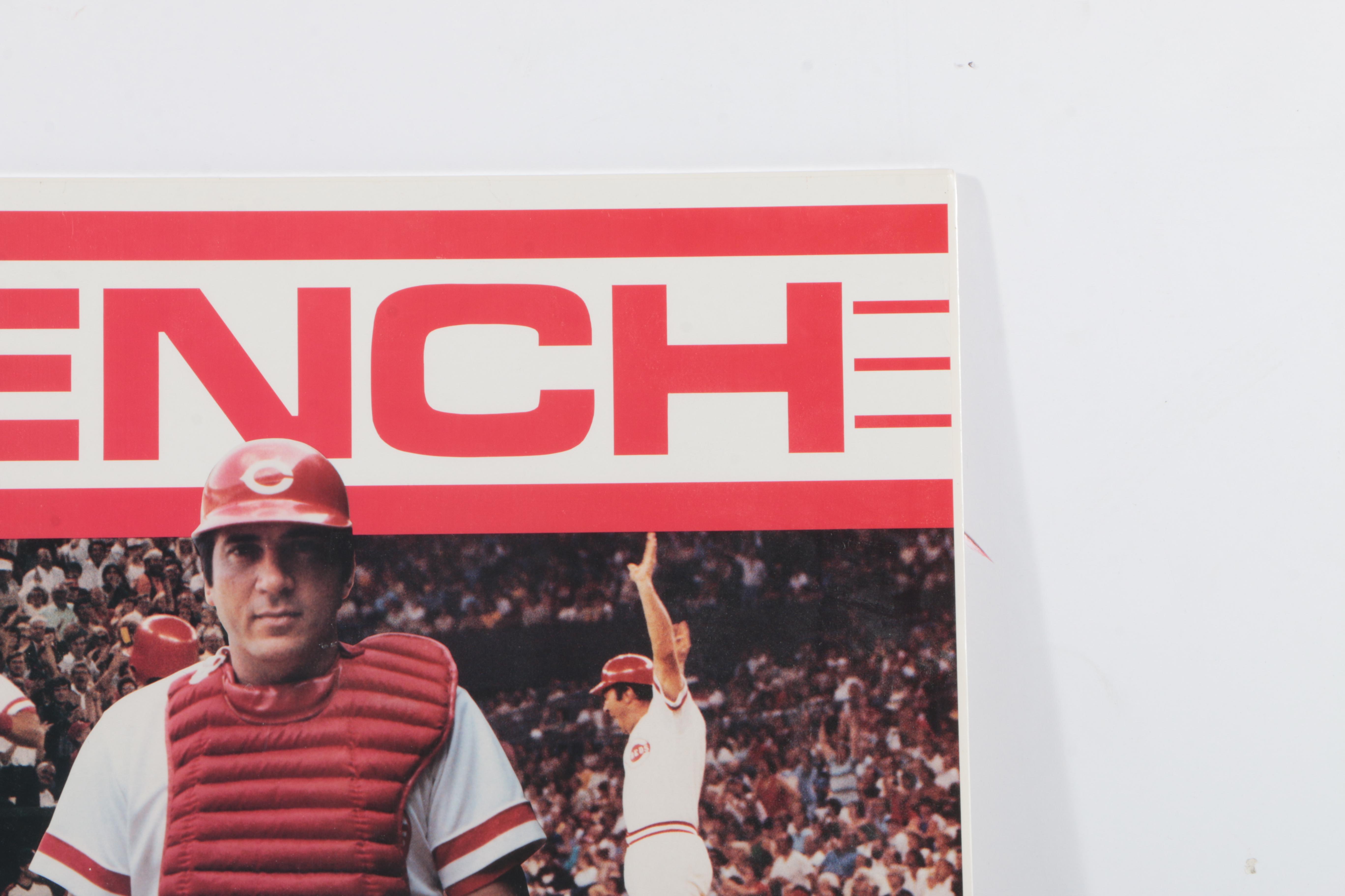 Signed Johnny Bench Commemorative Poster
