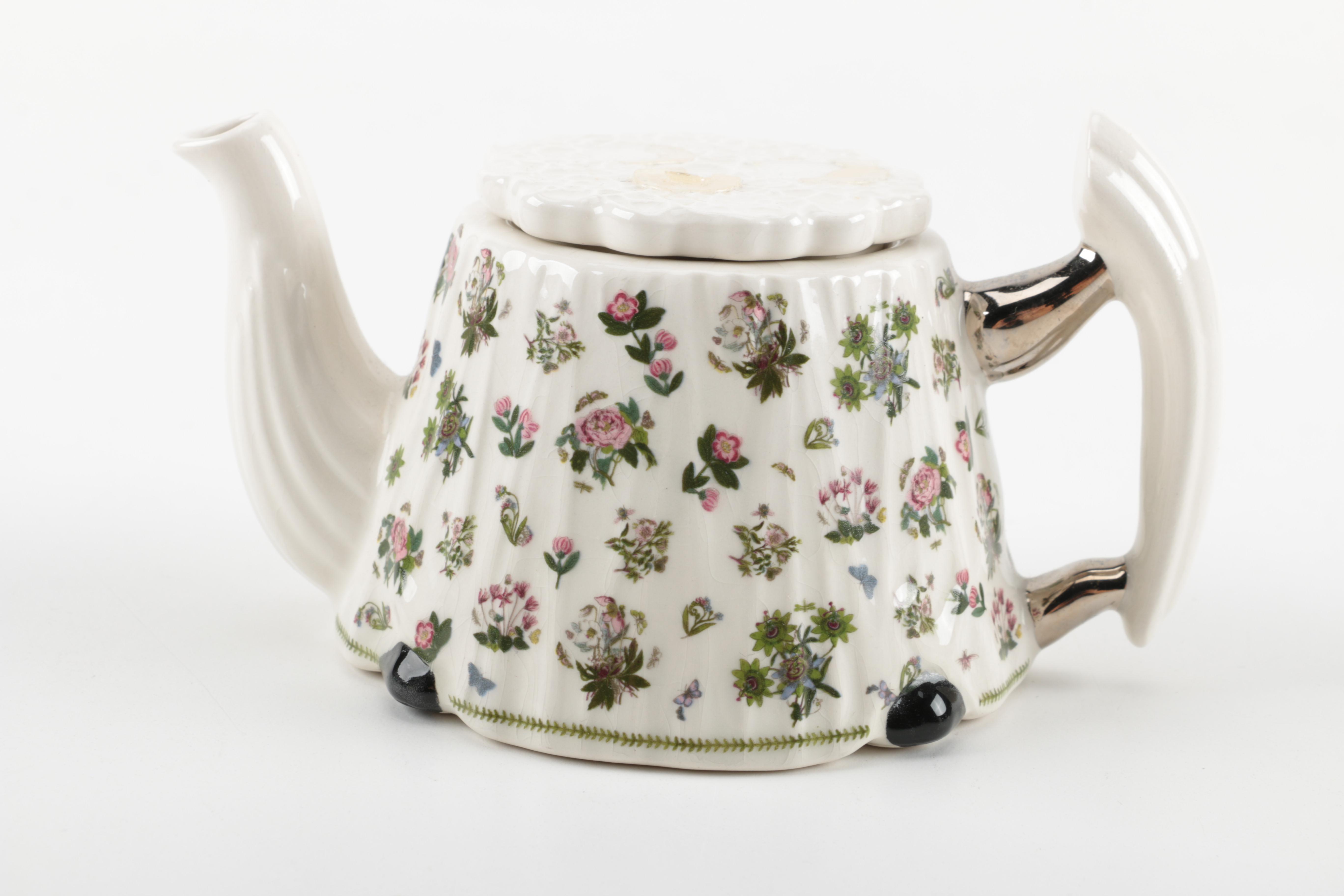 Miniature Porcelain Teapots by Portmeirion, Crown Windsor, and ND Exclusive