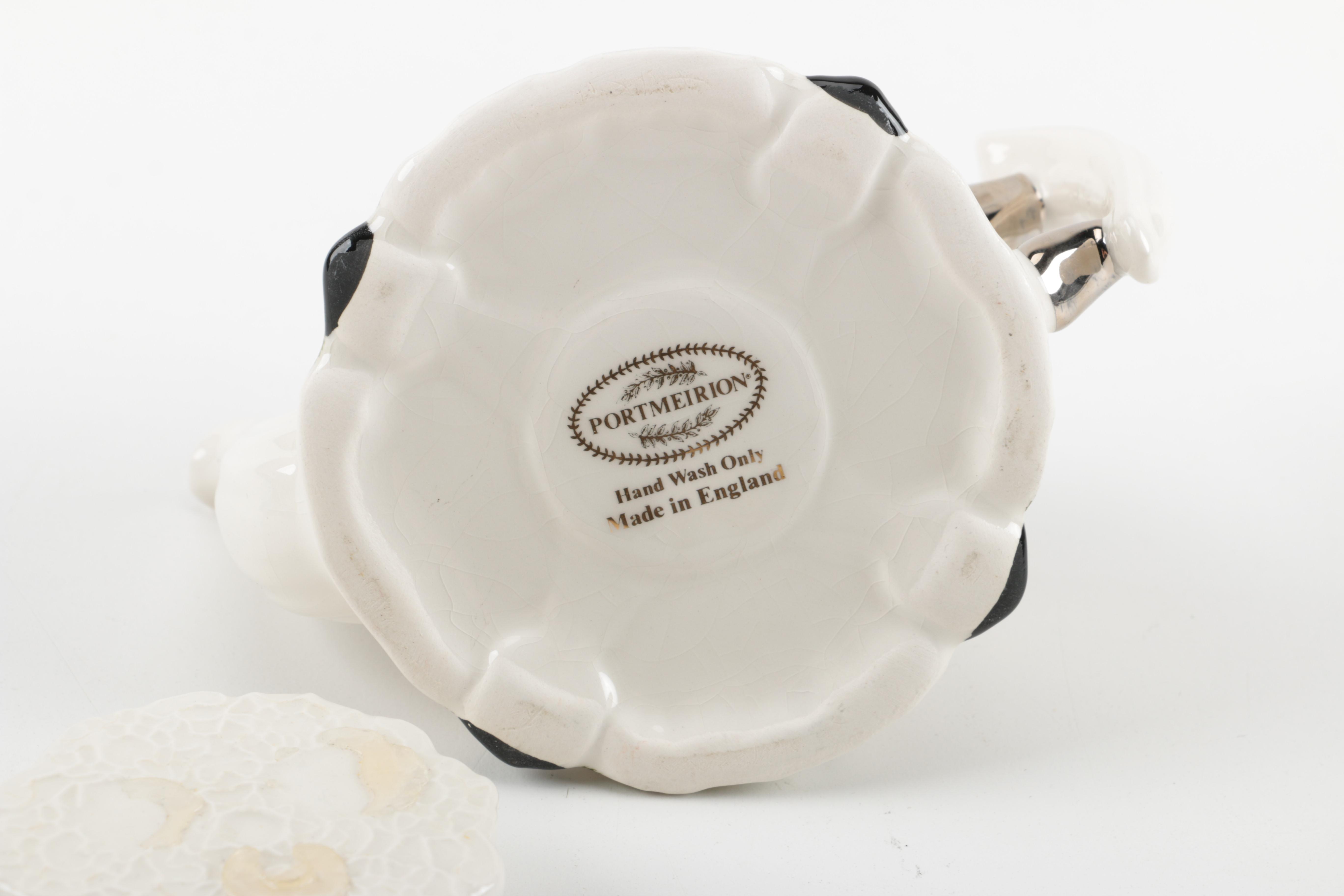 Miniature Porcelain Teapots by Portmeirion, Crown Windsor, and ND Exclusive