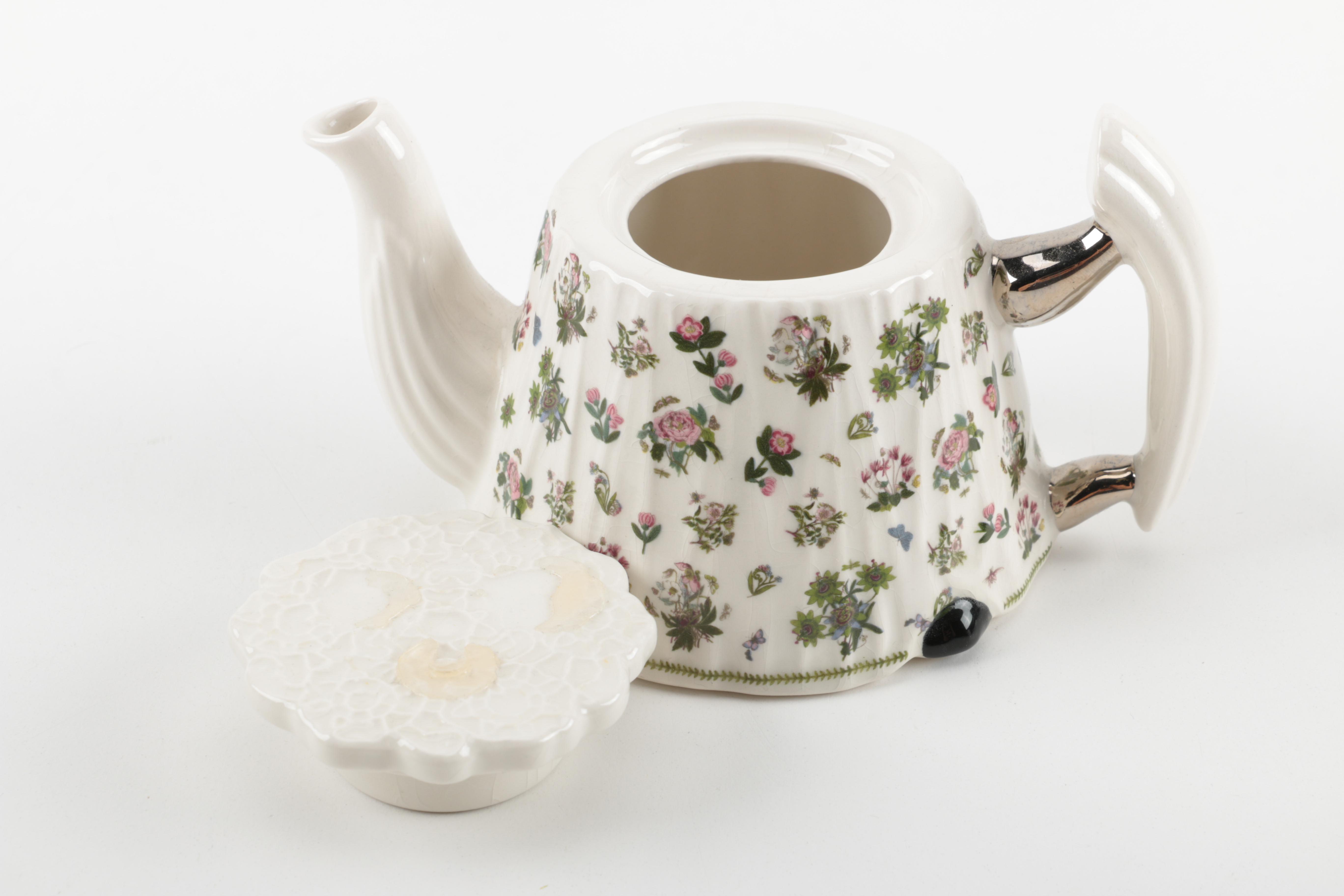 Miniature Porcelain Teapots by Portmeirion, Crown Windsor, and ND Exclusive