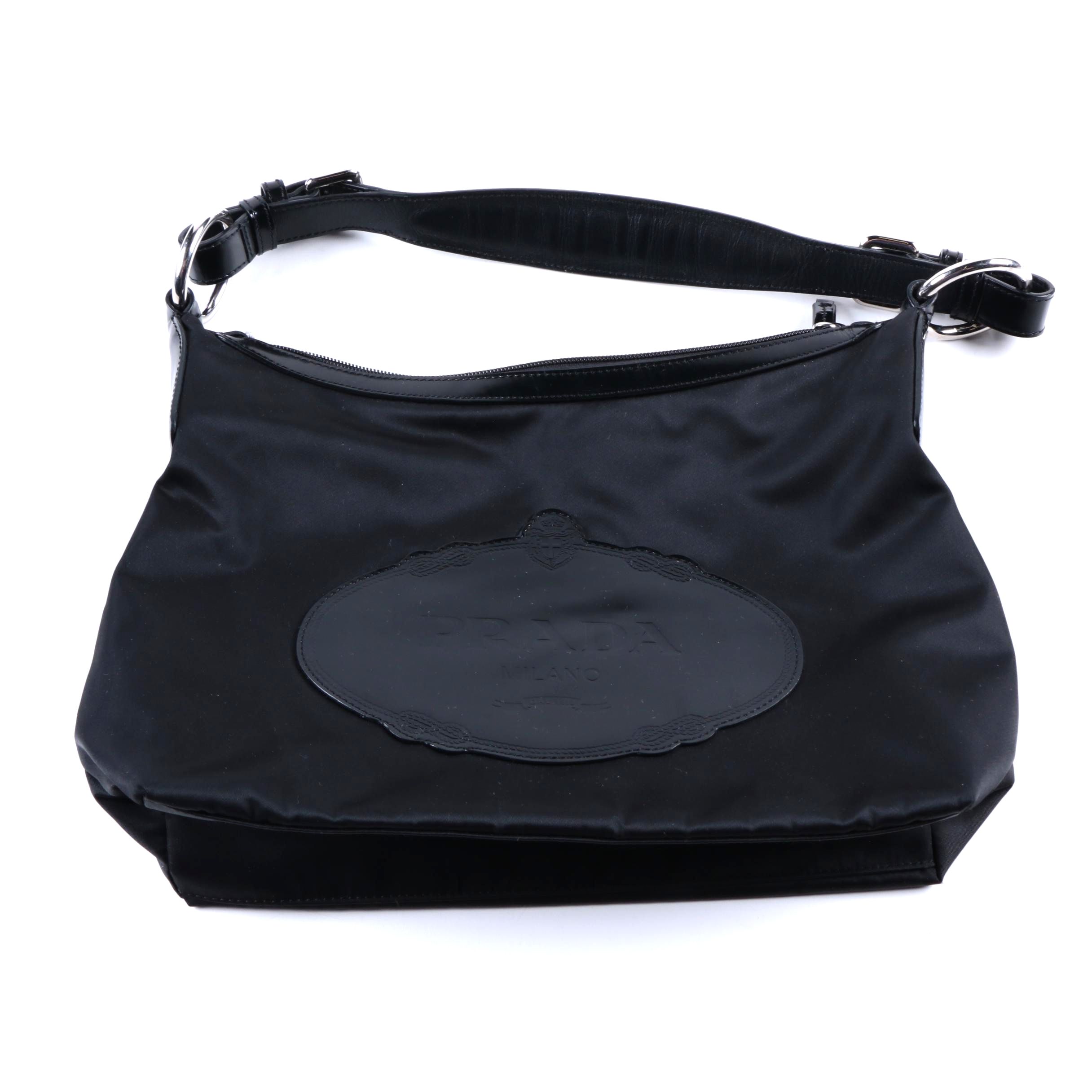 Prada Tessuto Nylon Logo Hobo Bag