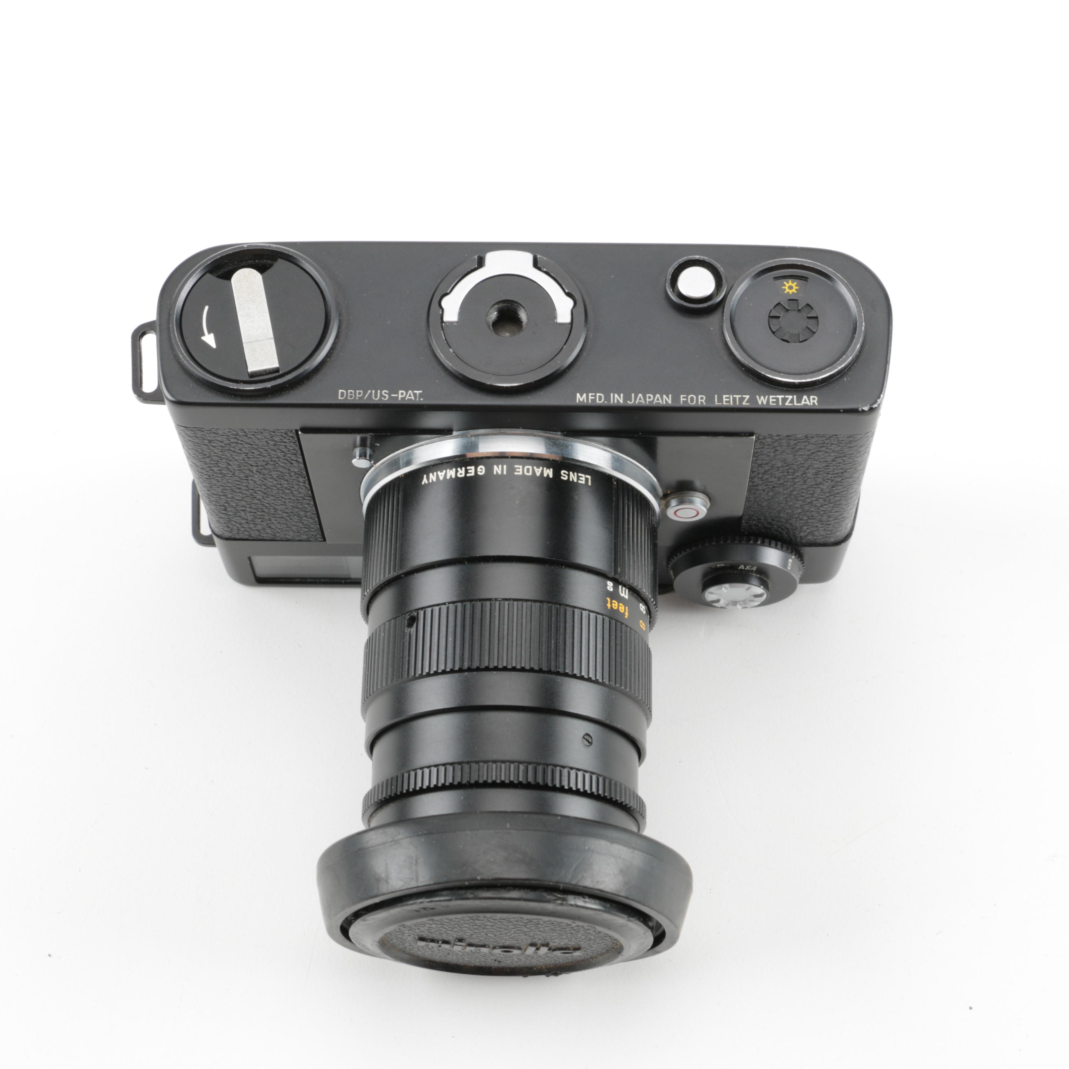 Minolta Leica Camera with Leather Case