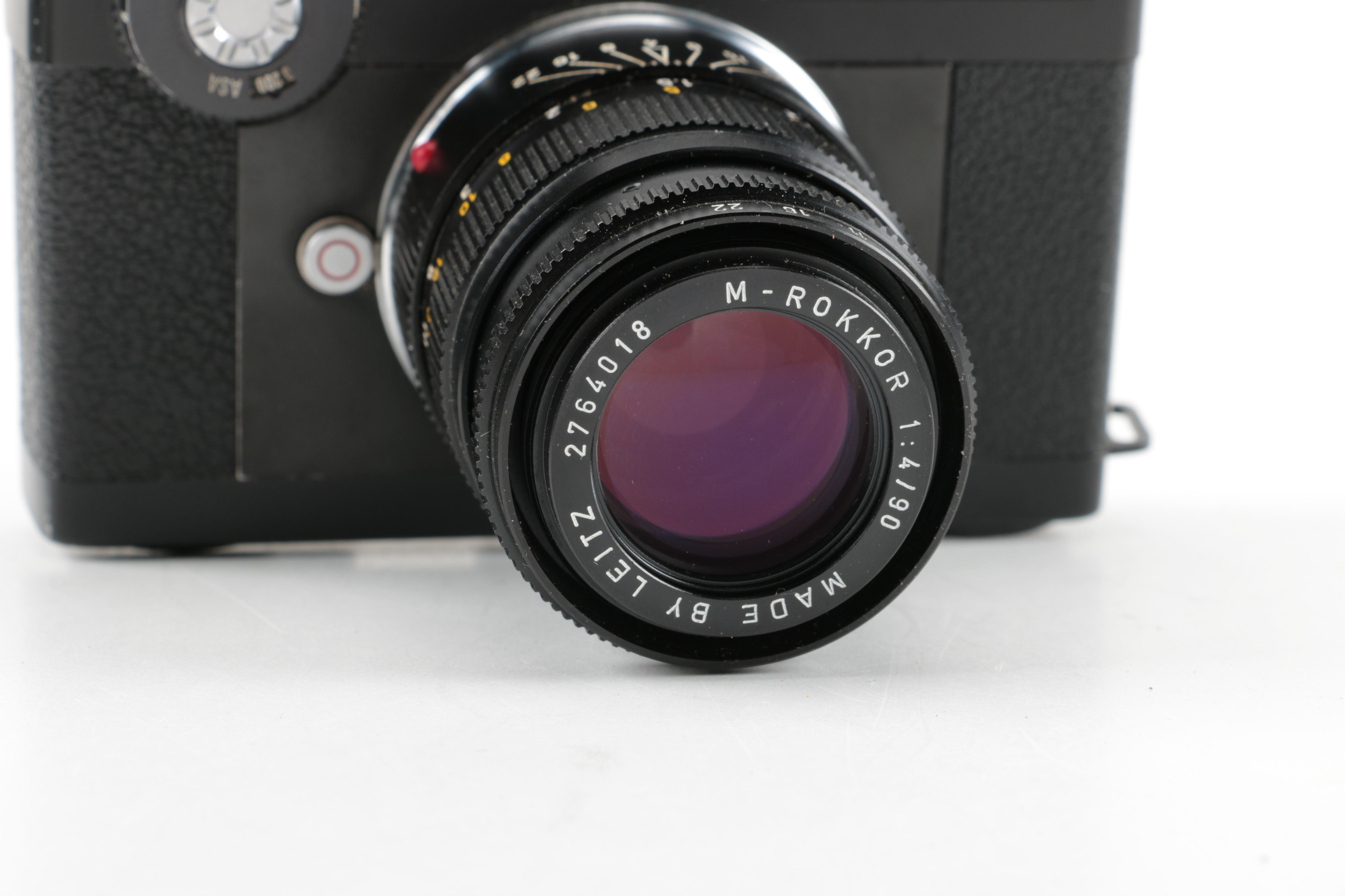 Minolta Leica Camera with Leather Case