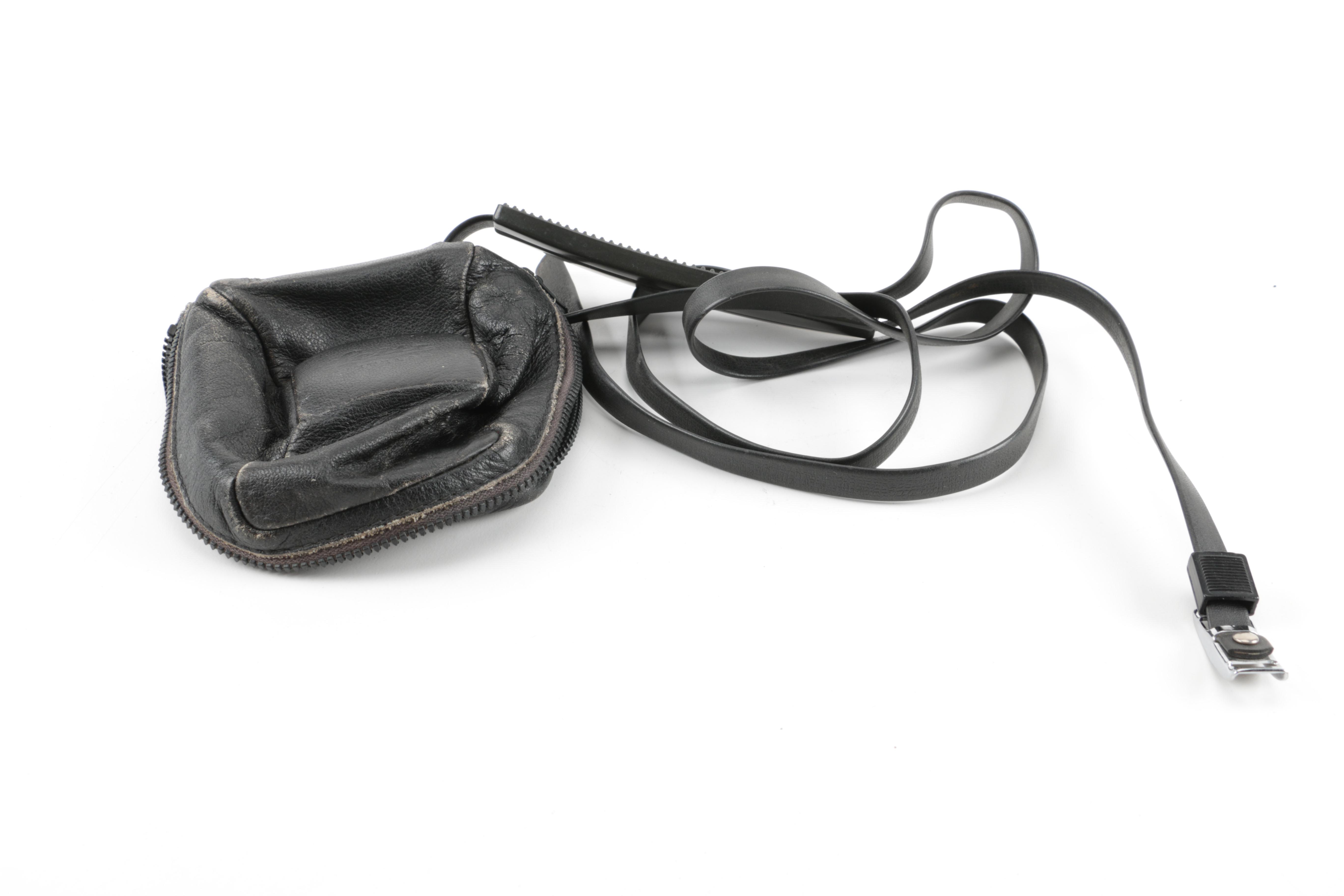 Minolta Leica Camera with Leather Case