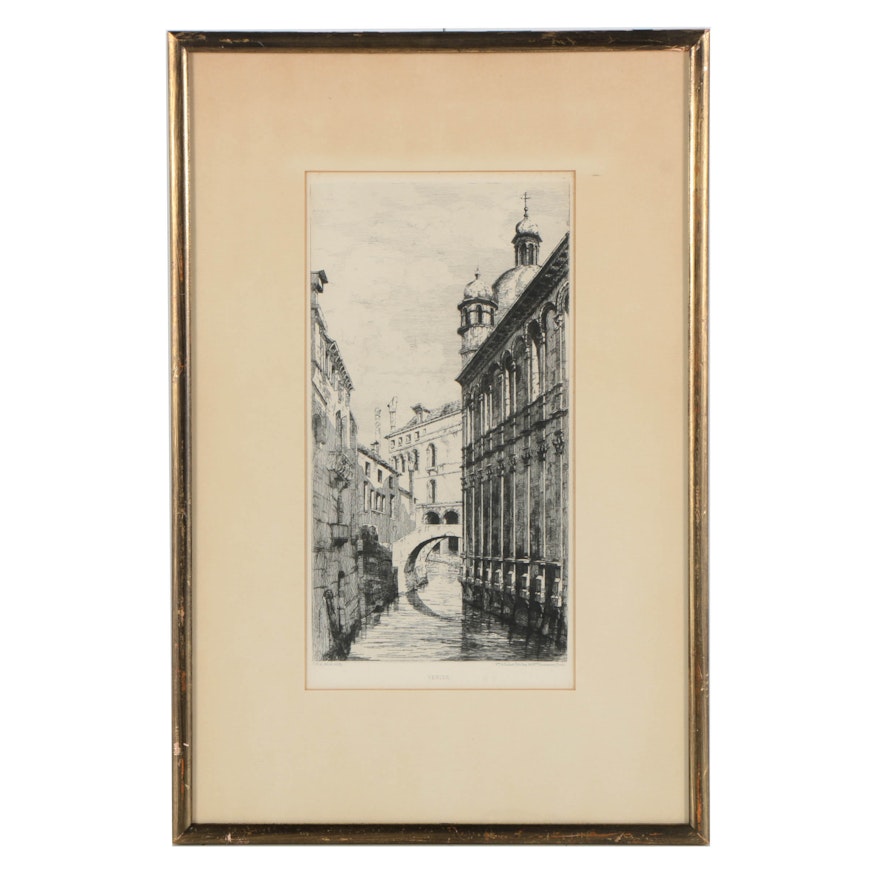 G. Niel Engraving on Paper "Venise"