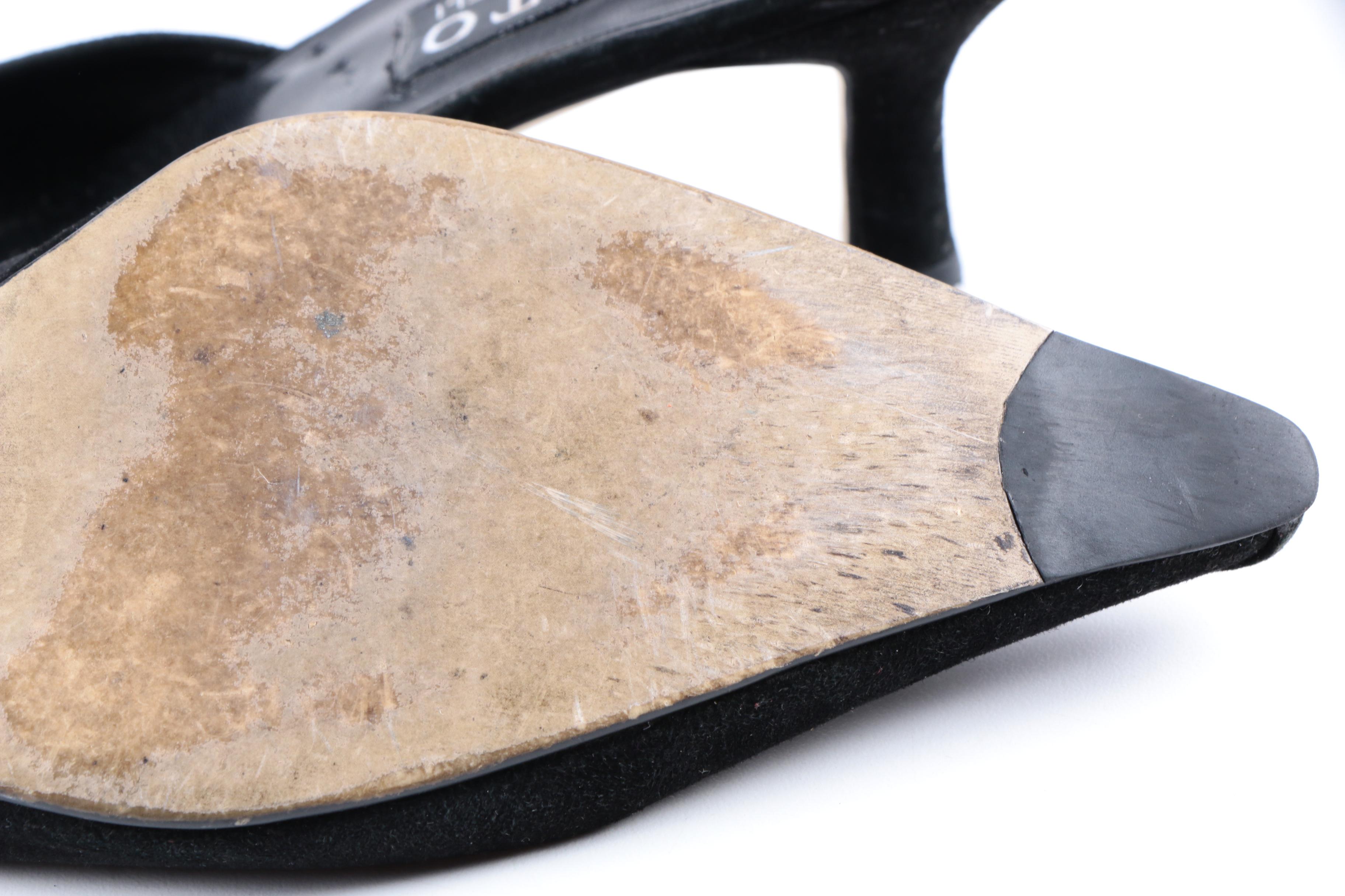 Three Pairs of Women's Shoes Including Manolo Blahnik and Stuart Weitzman