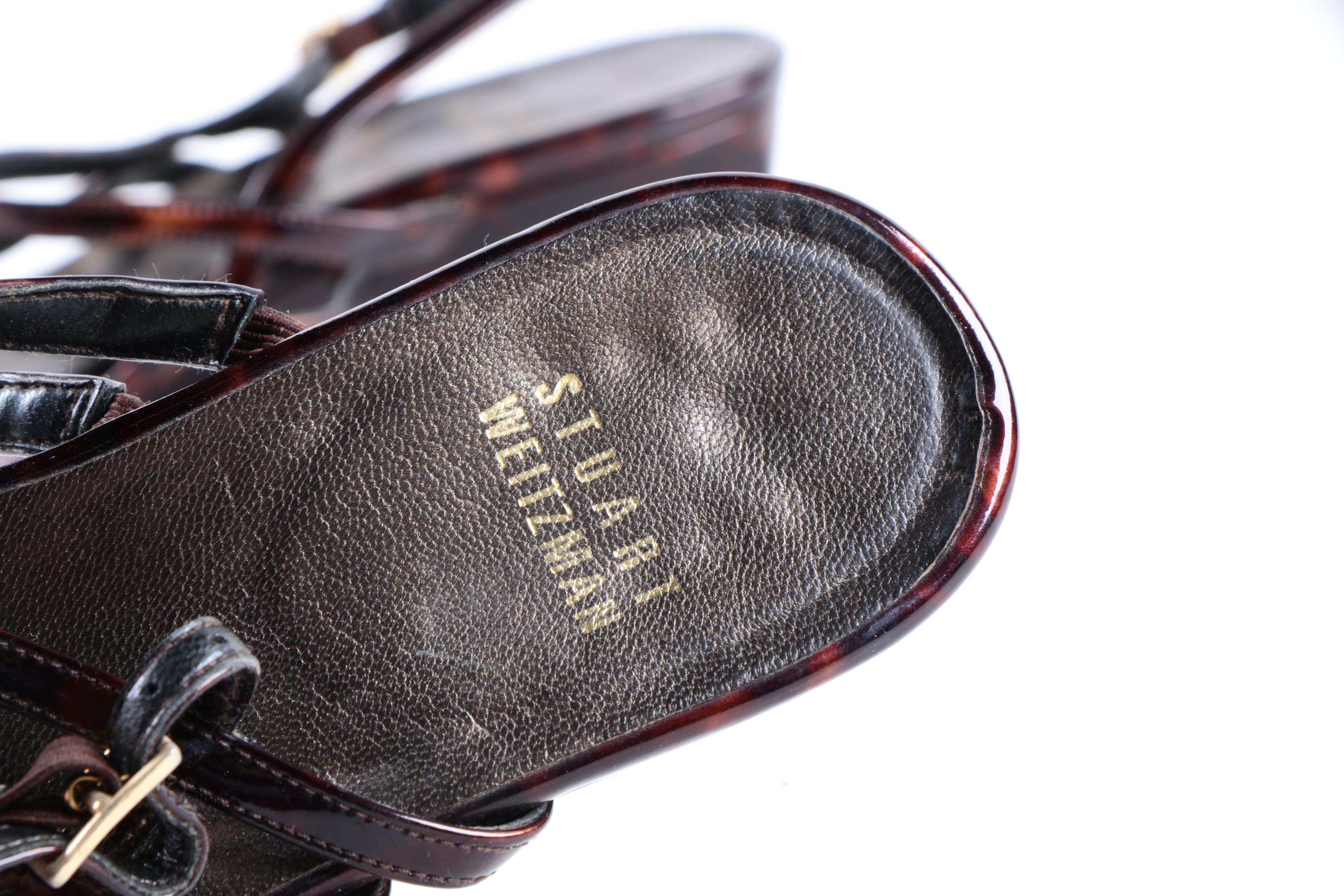 Three Pairs of Women's Shoes Including Manolo Blahnik and Stuart Weitzman