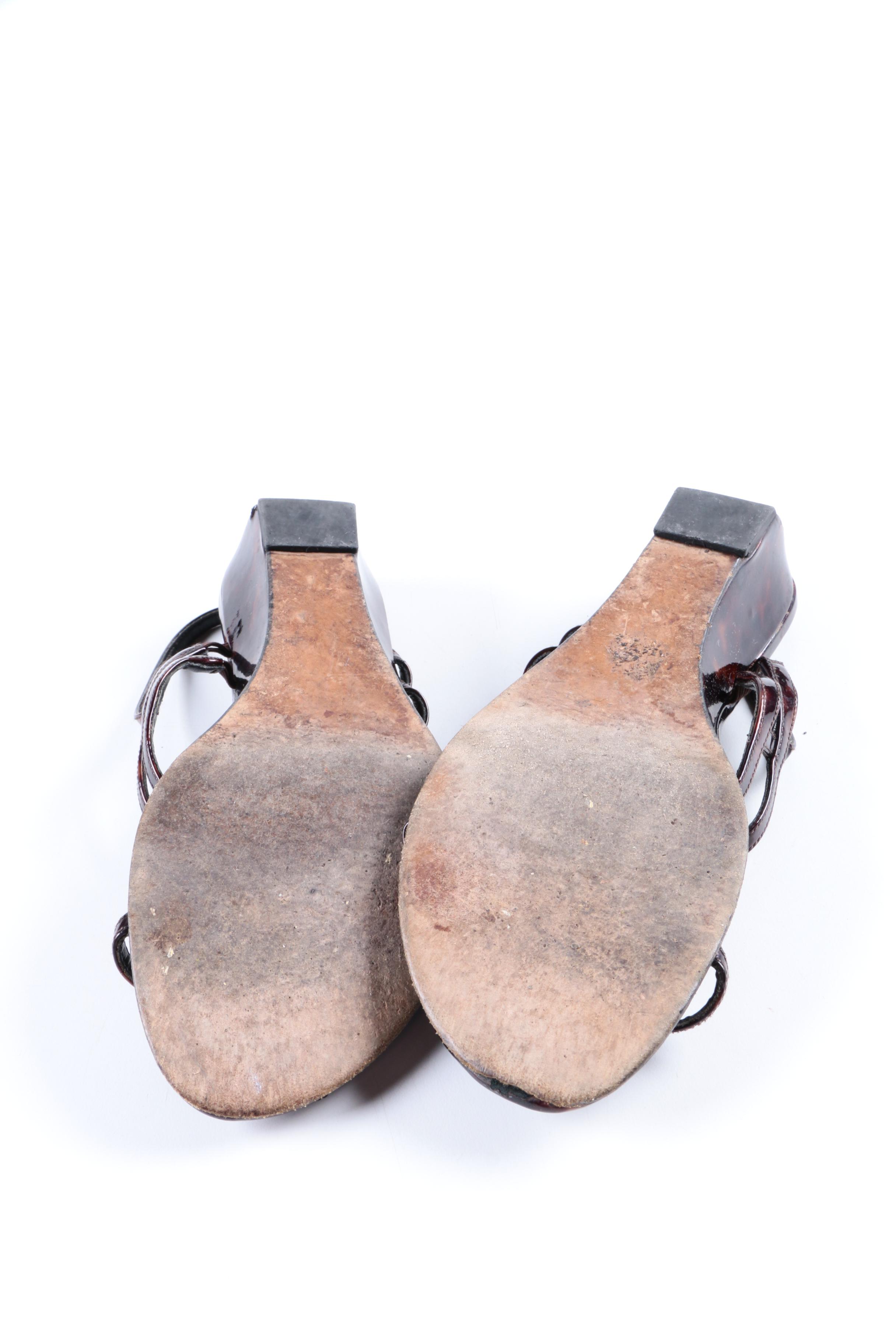 Three Pairs of Women's Shoes Including Manolo Blahnik and Stuart Weitzman