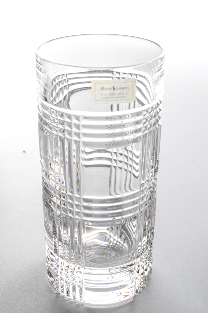 Ralph Lauren "Glen Plaid" Crystal Barware