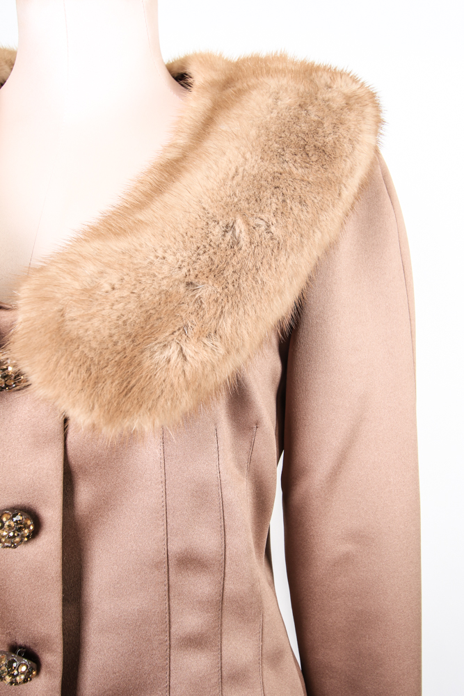 Vintage Victor Costa by Nahdree Brown Women's Skirt Suit