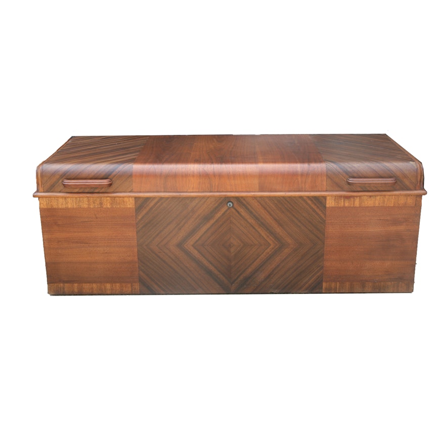 Art Deco Style Waterfall "Aroma-Tite" Cedar Chest by Lane