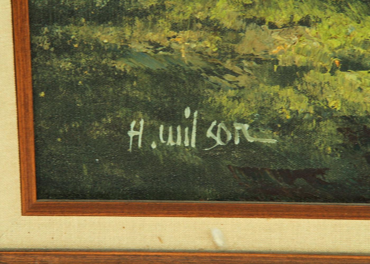 H. Wilson Oil Painting of a Landscape with a Castle