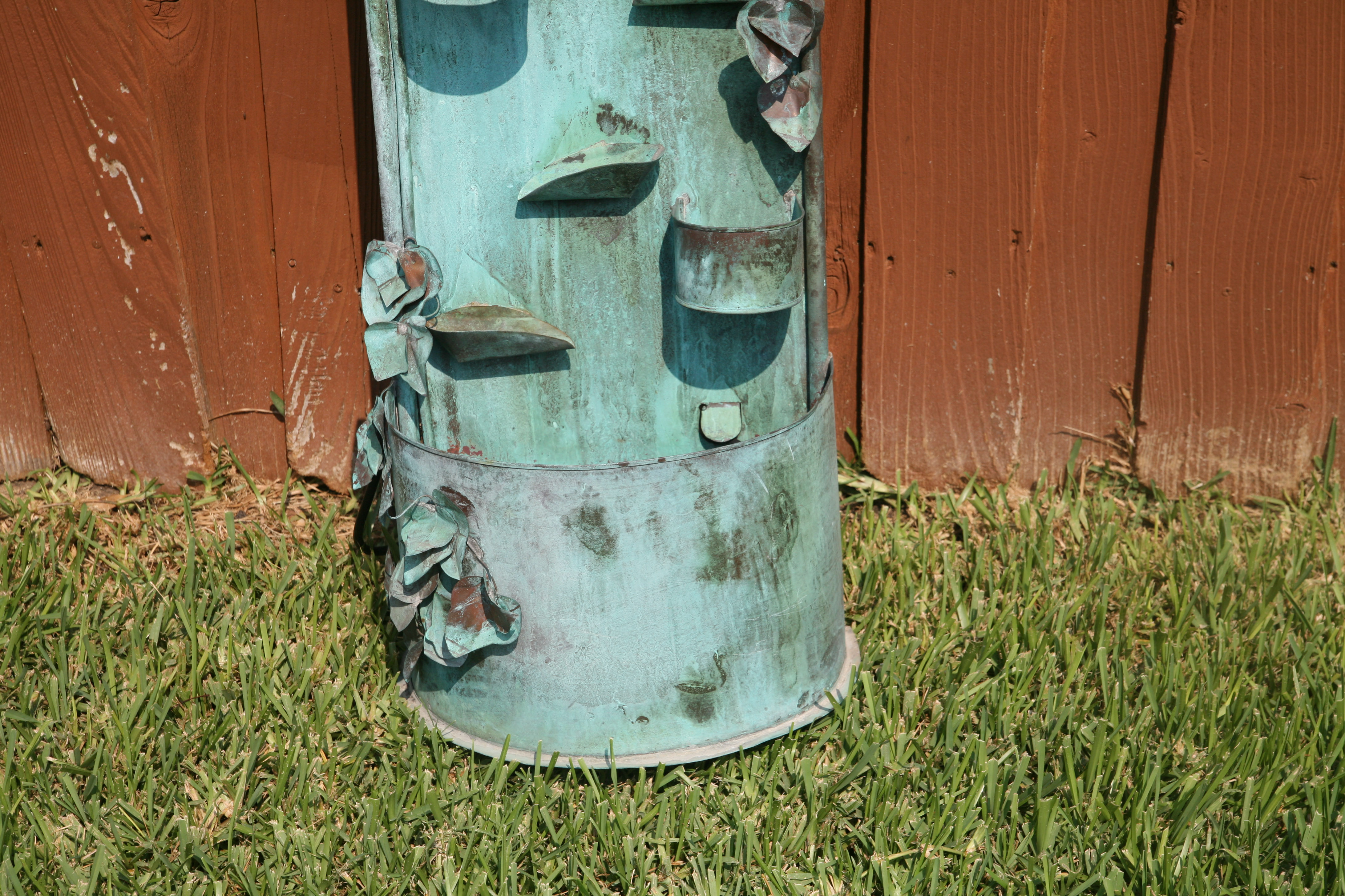 Patinated Copper Garden Fountain