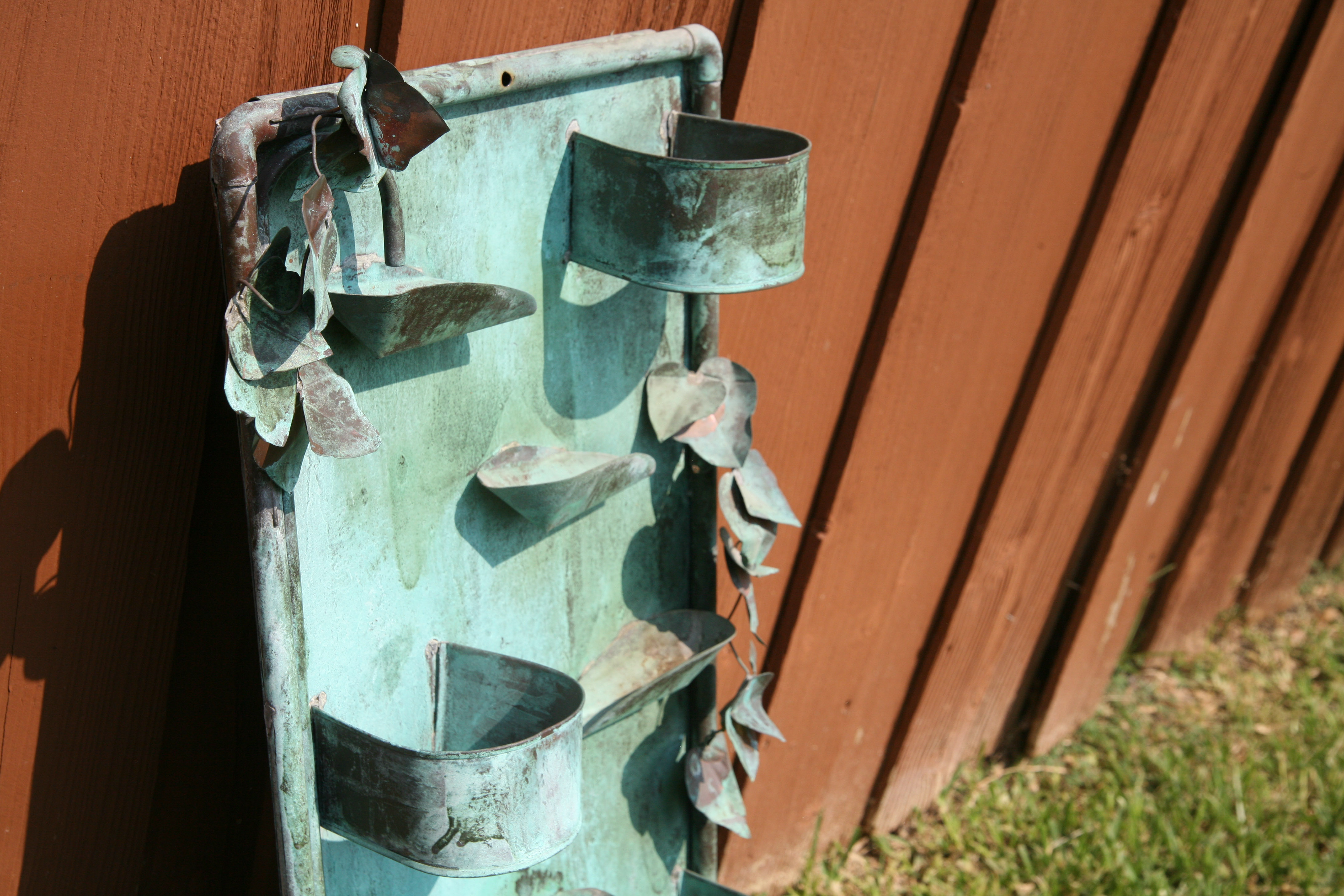 Patinated Copper Garden Fountain