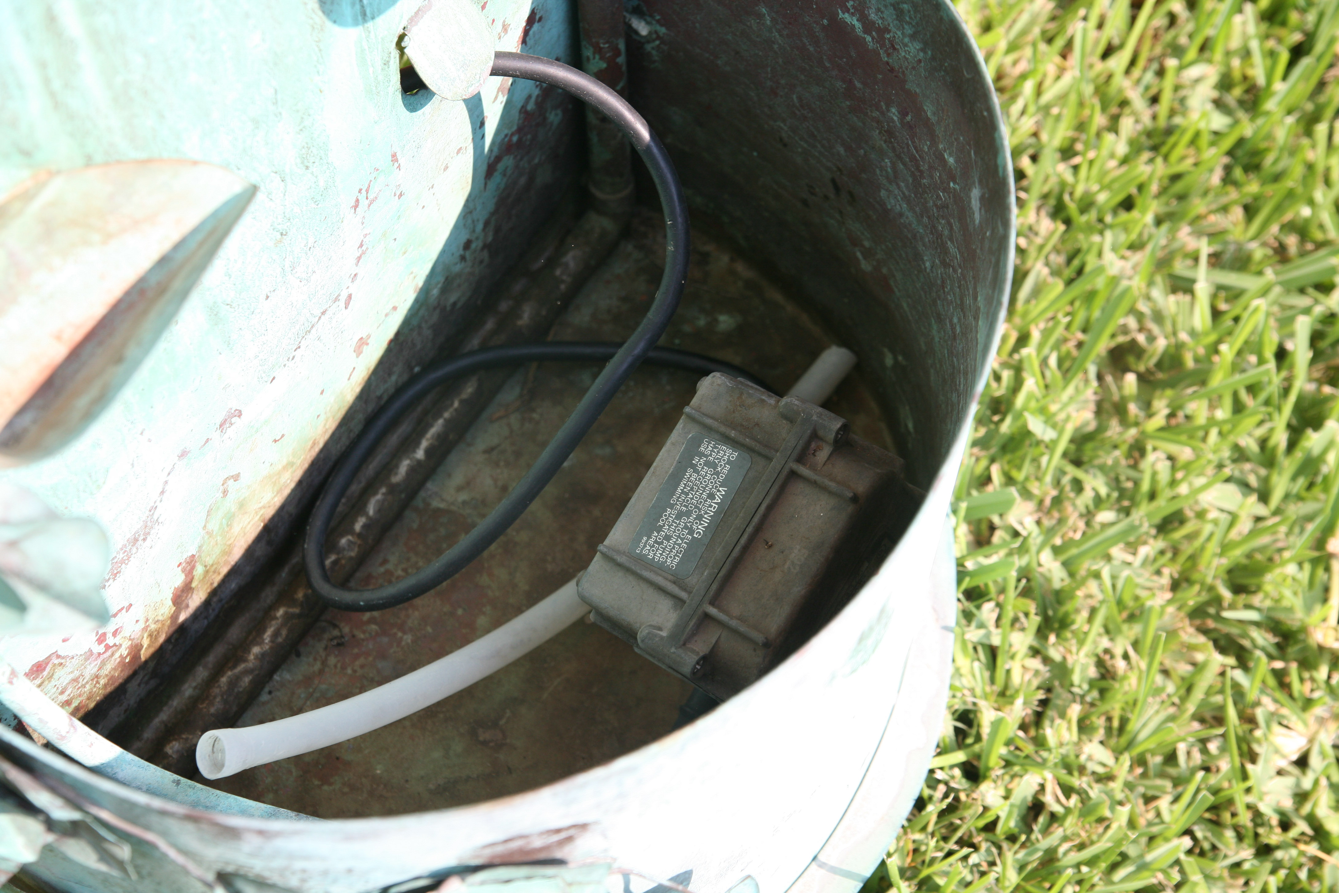 Patinated Copper Garden Fountain