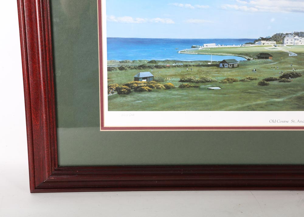 Simon Stallwood Artist Proof Offset Lithograph "Old Course St. Andrews Scotland"
