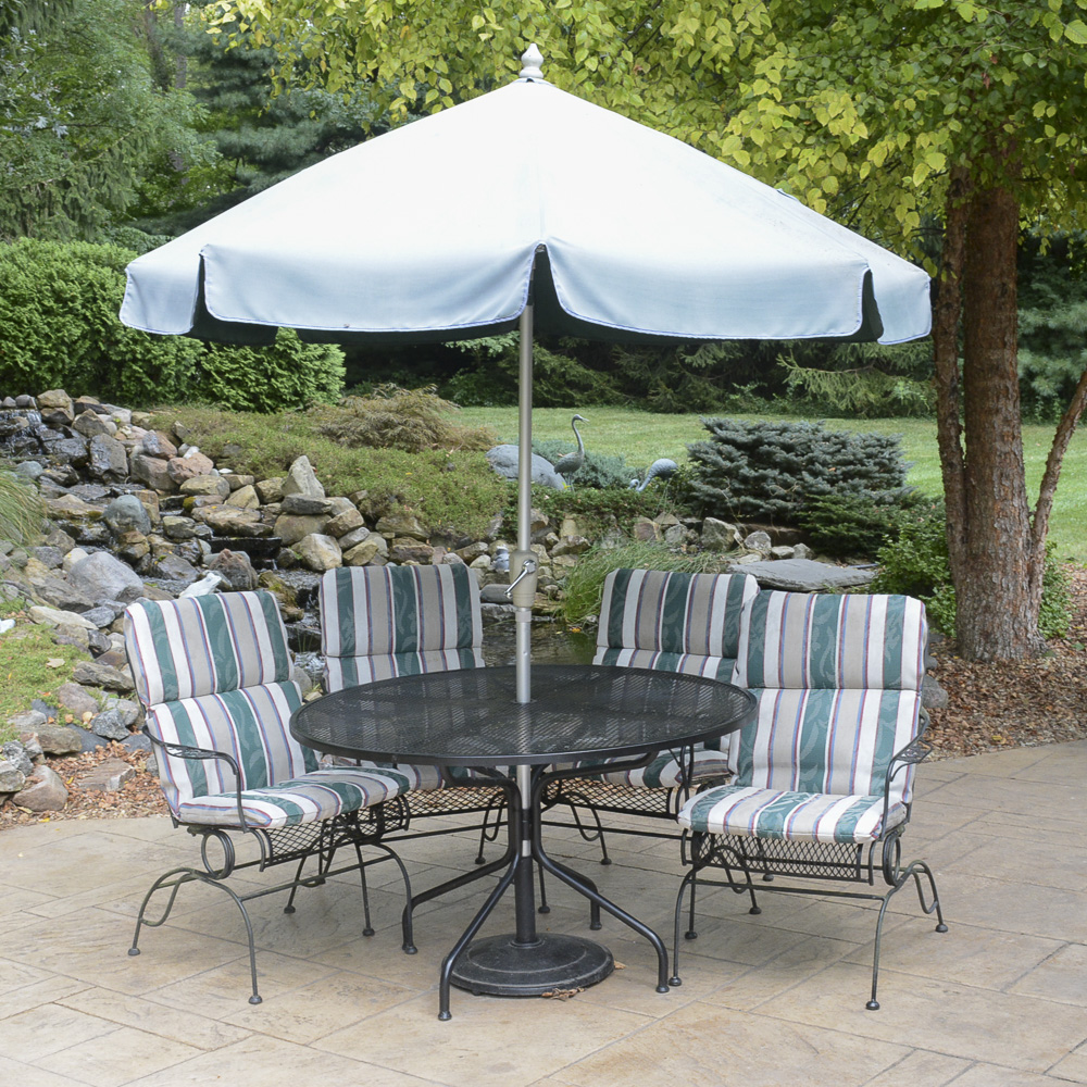 Patio Set and Umbrella