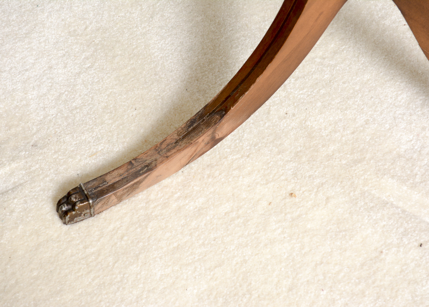 Vintage Wood Double Bed Frame and Pedestal Side Table