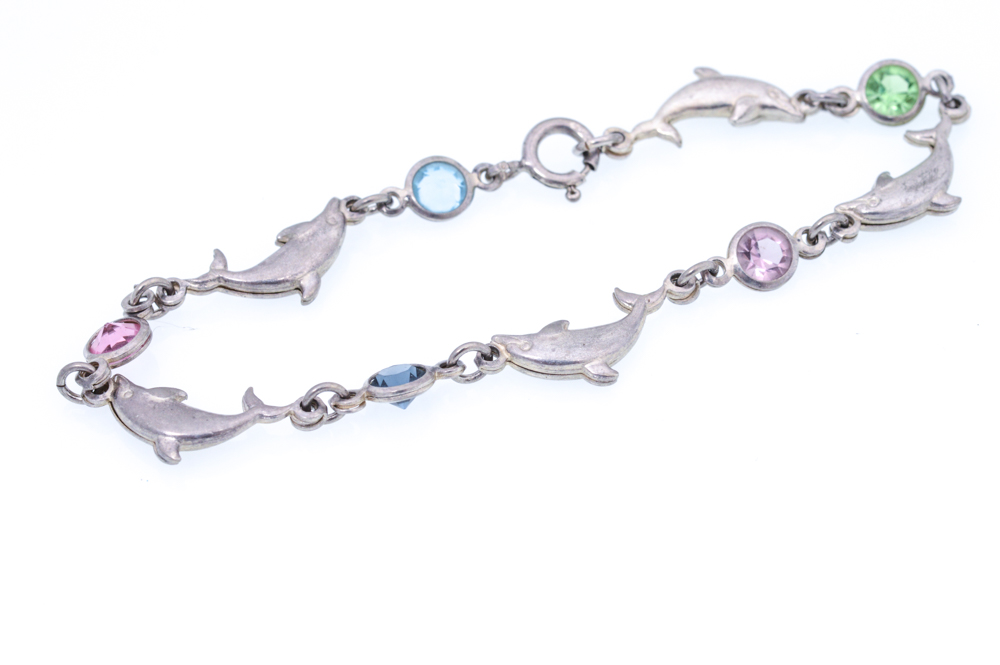 Sterling Silver Jewelry with Imitation Gemstones