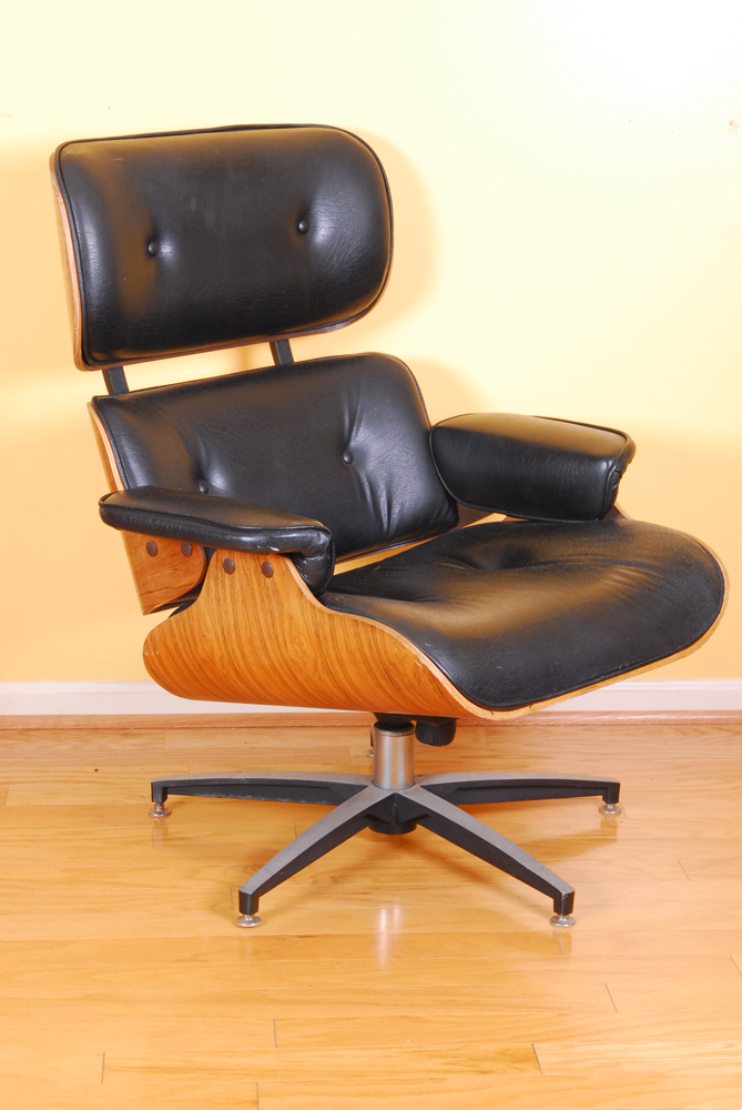 Eames Style Lounge Chair and Ottoman by Charlton Company