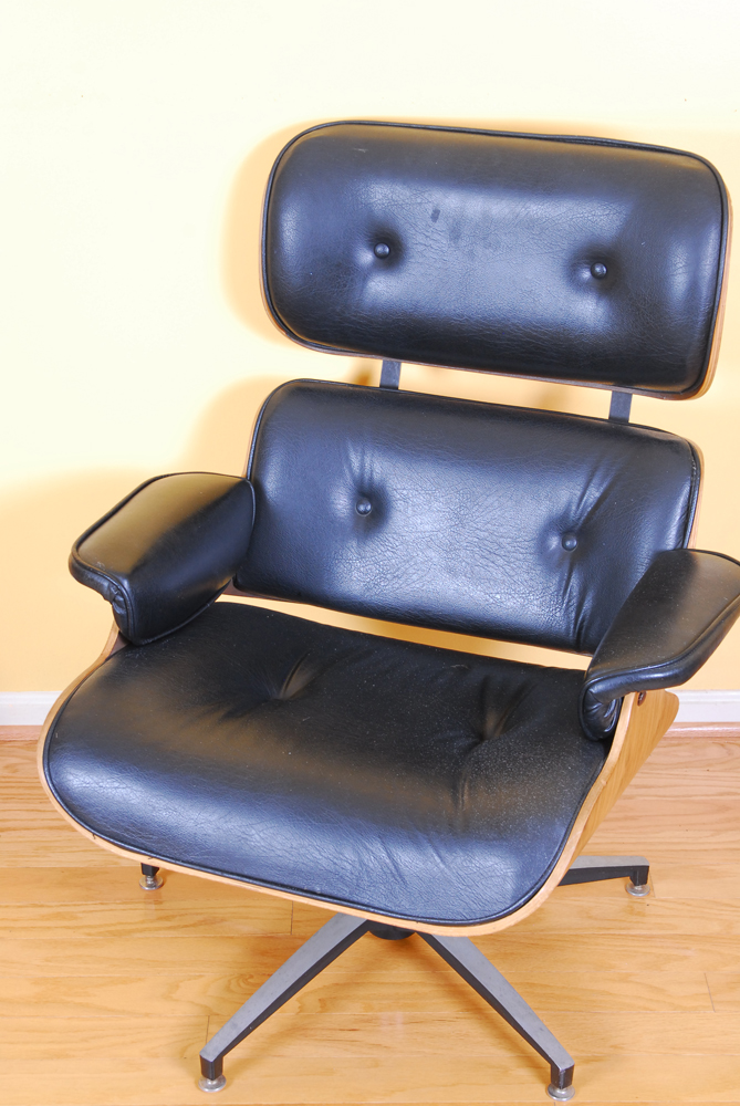 Eames Style Lounge Chair and Ottoman by Charlton Company
