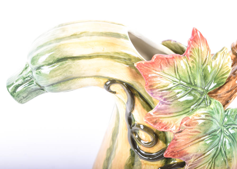 Fitz and Floyd Harvest Heritage Pitcher and Gravy Bowl