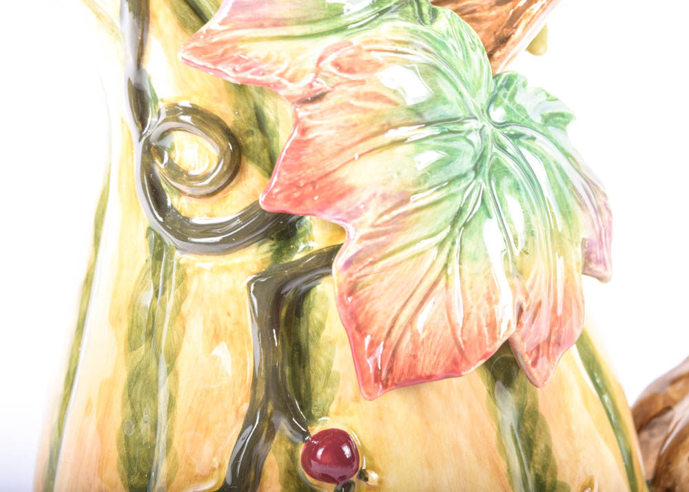 Fitz and Floyd Harvest Heritage Pitcher and Gravy Bowl