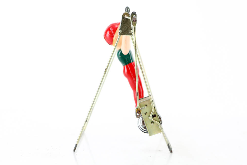 Vintage Mechanical Metal and Plastic Acrobat Toy