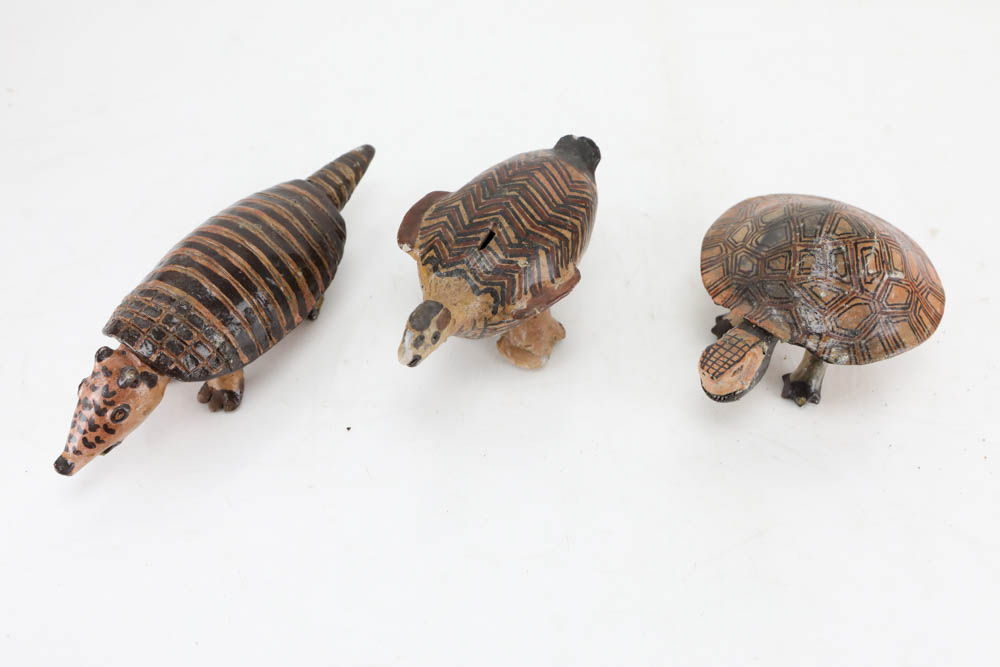 Handmade Mucawa Bowls and Figurines from Upper Ecuadorian Amazon Basin