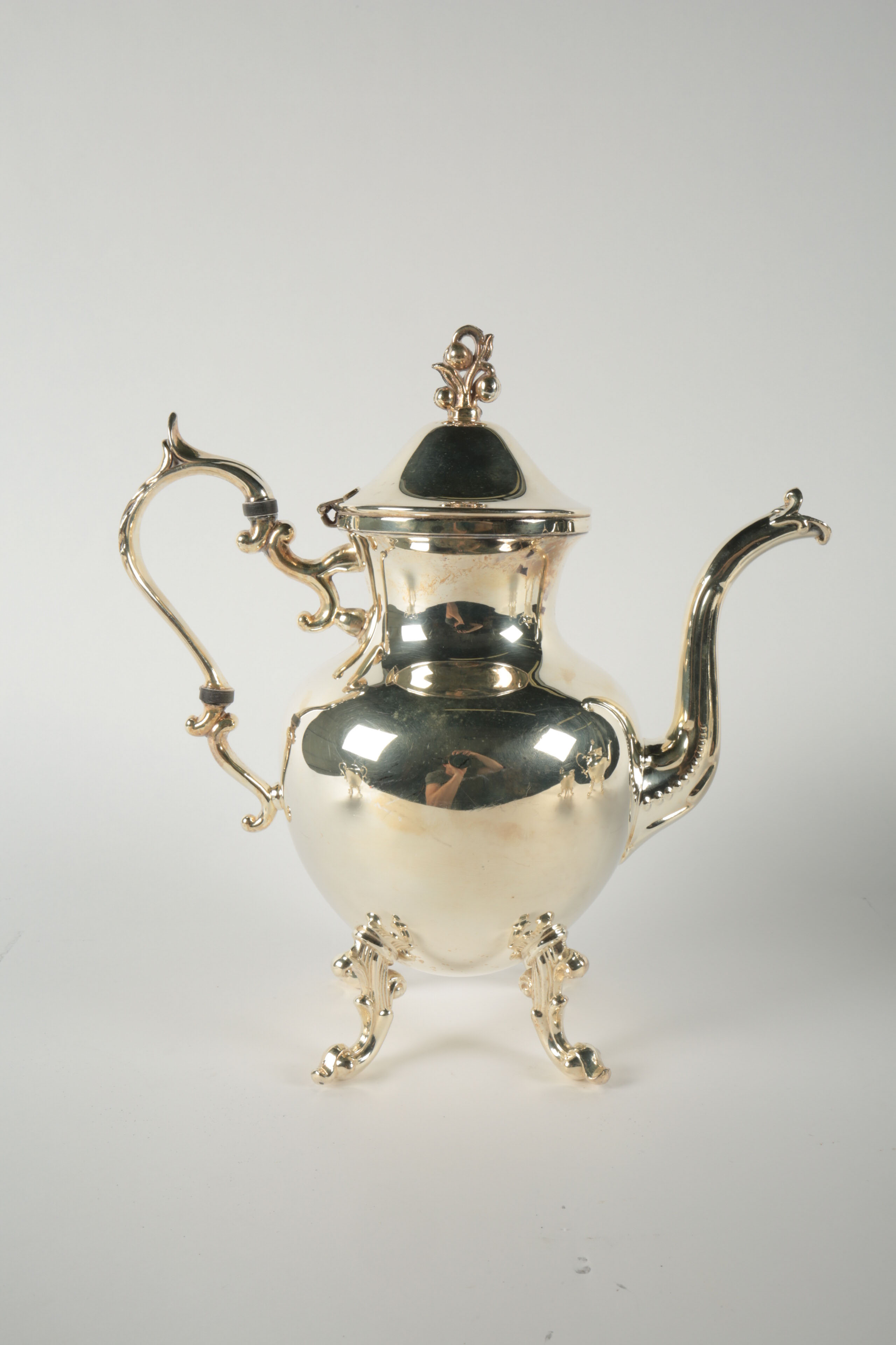 Vintage Birmingham Silver Co. Plated Silver Tea and Coffee Set with Tray