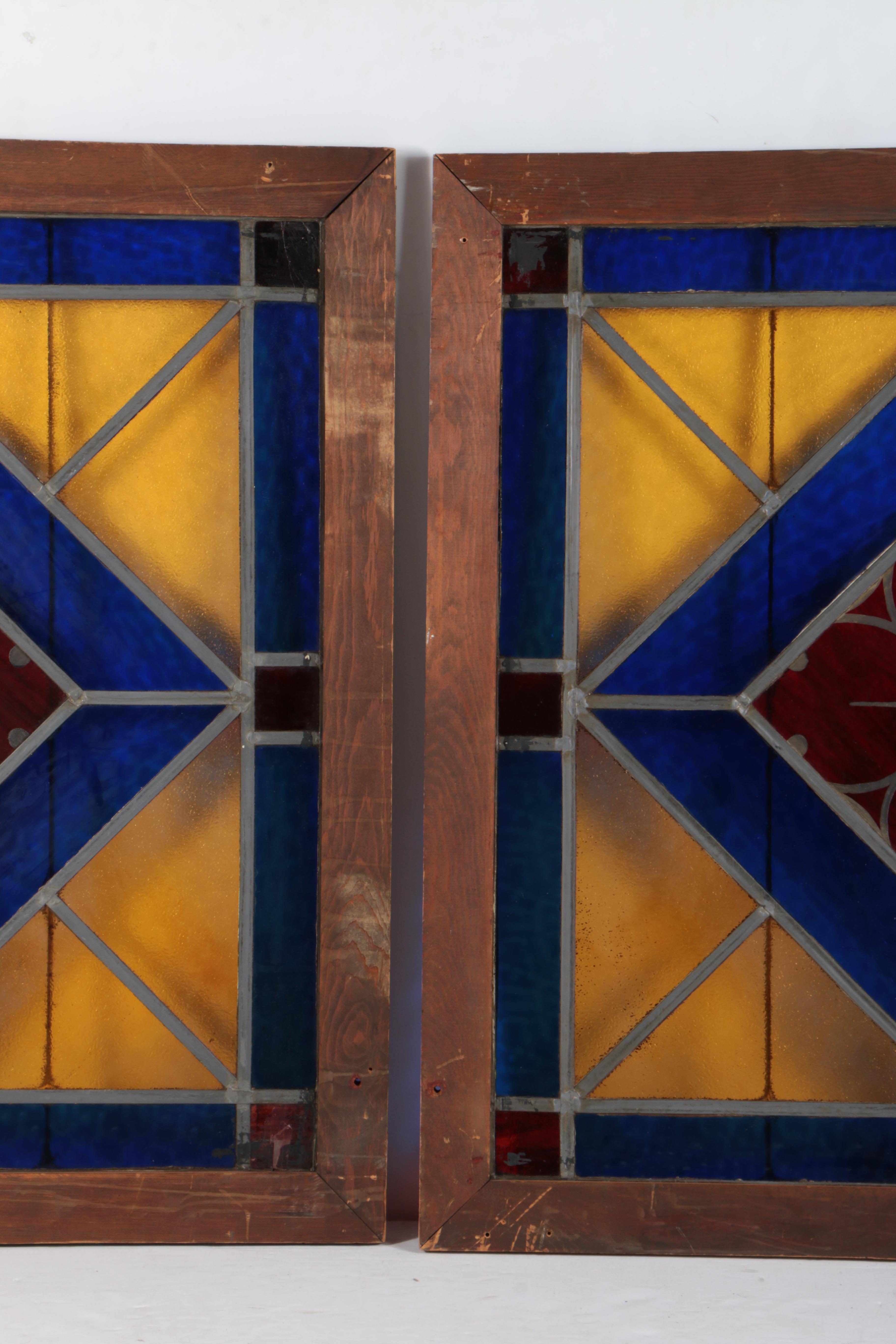 Stained Glass in Wooden Frames