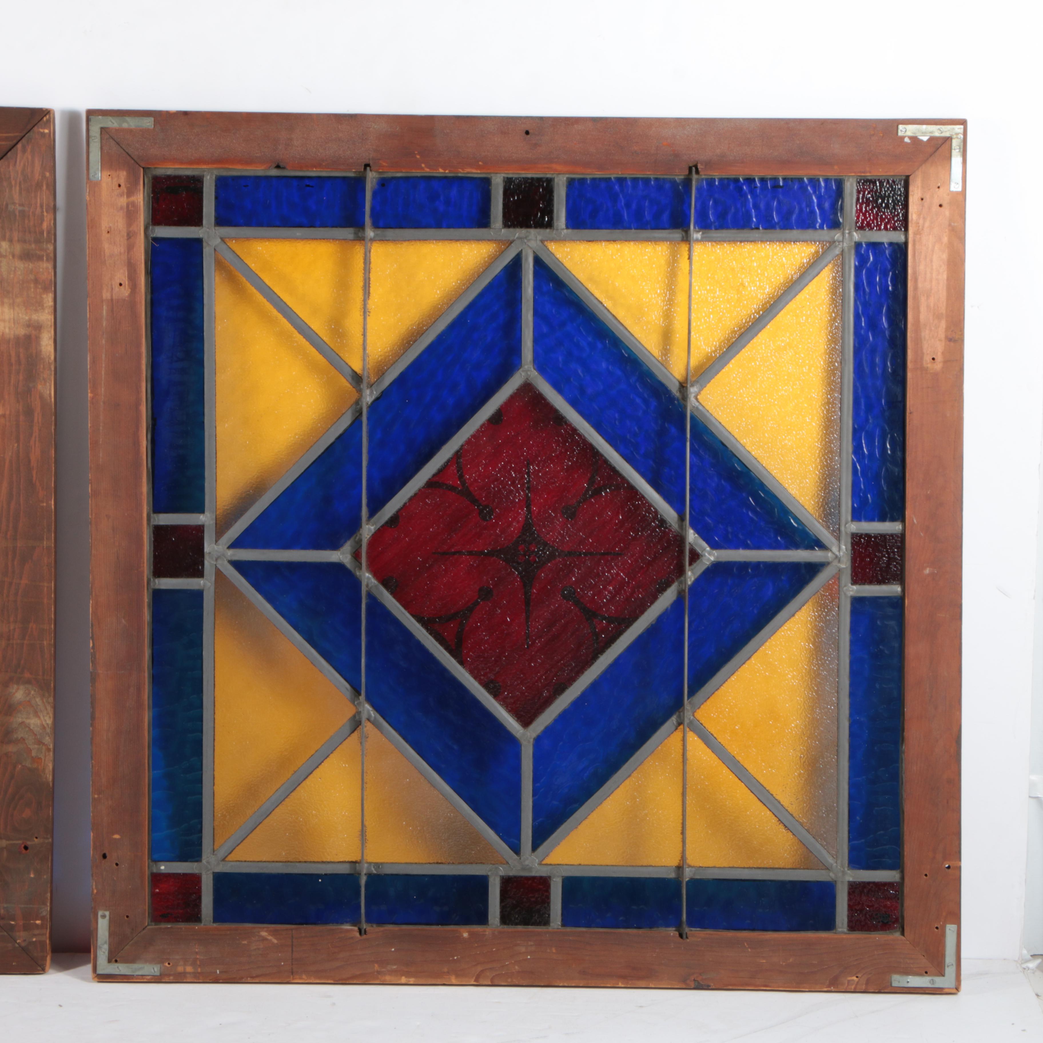 Stained Glass in Wooden Frames