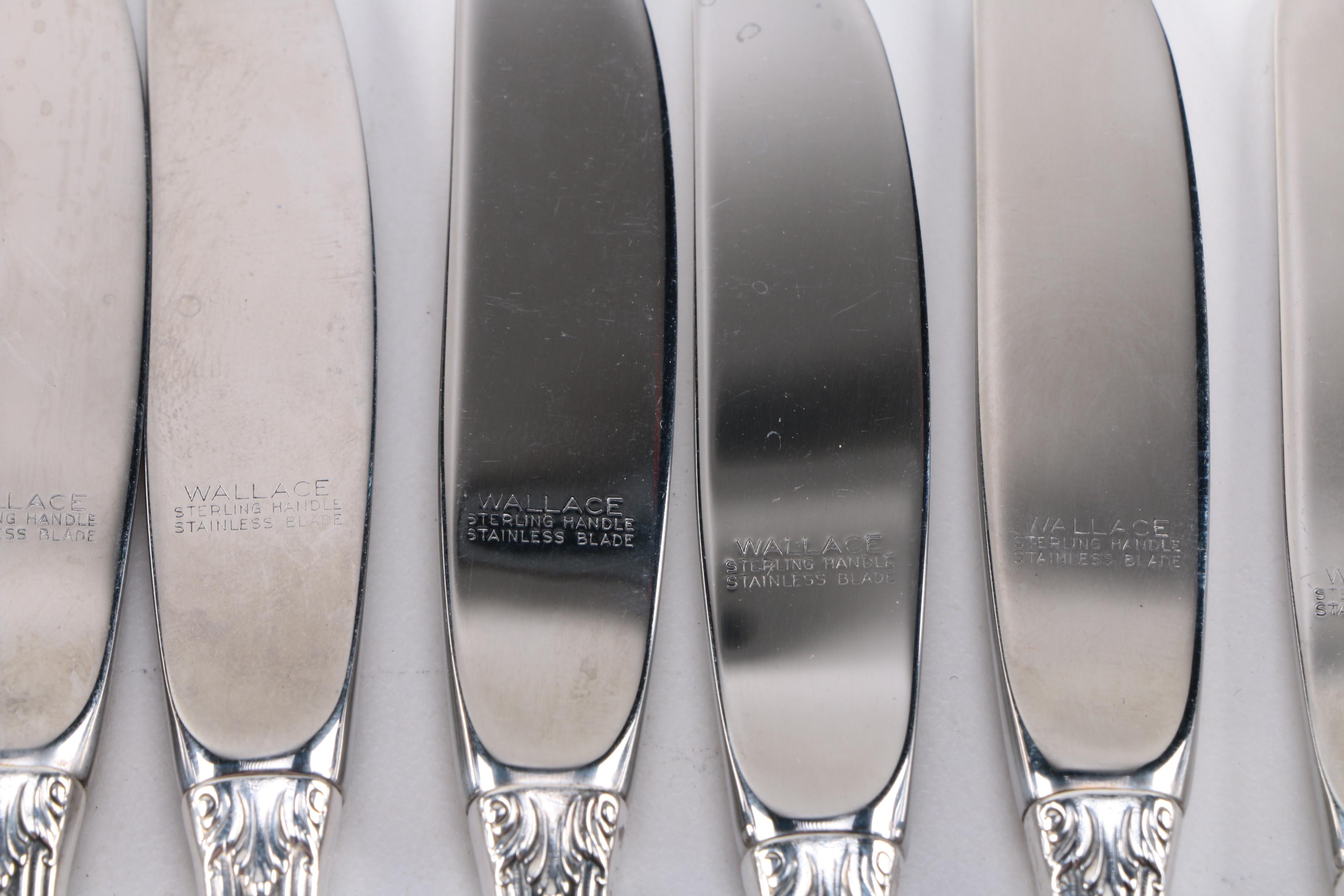 Wallace "Rose Point" Sterling Silver Flatware for Twelve