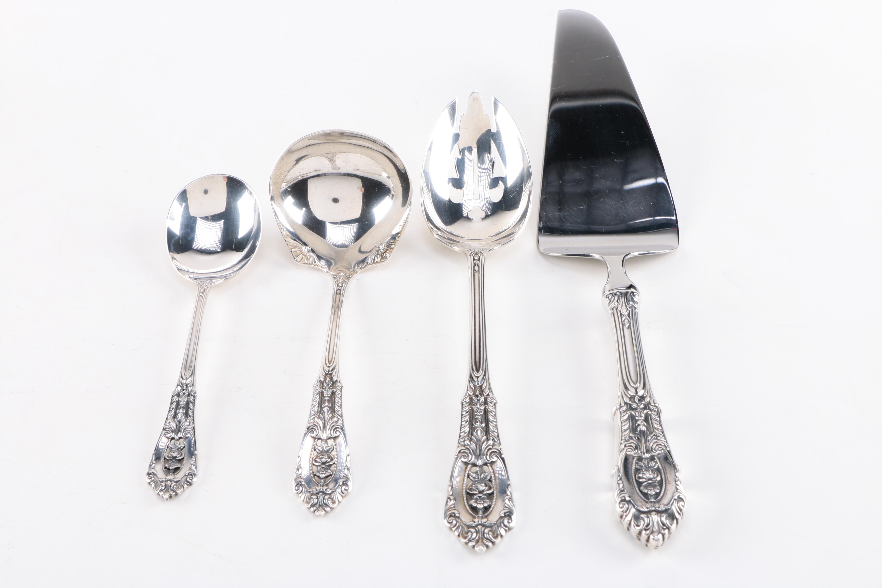 Wallace "Rose Point" Sterling Silver Flatware for Twelve