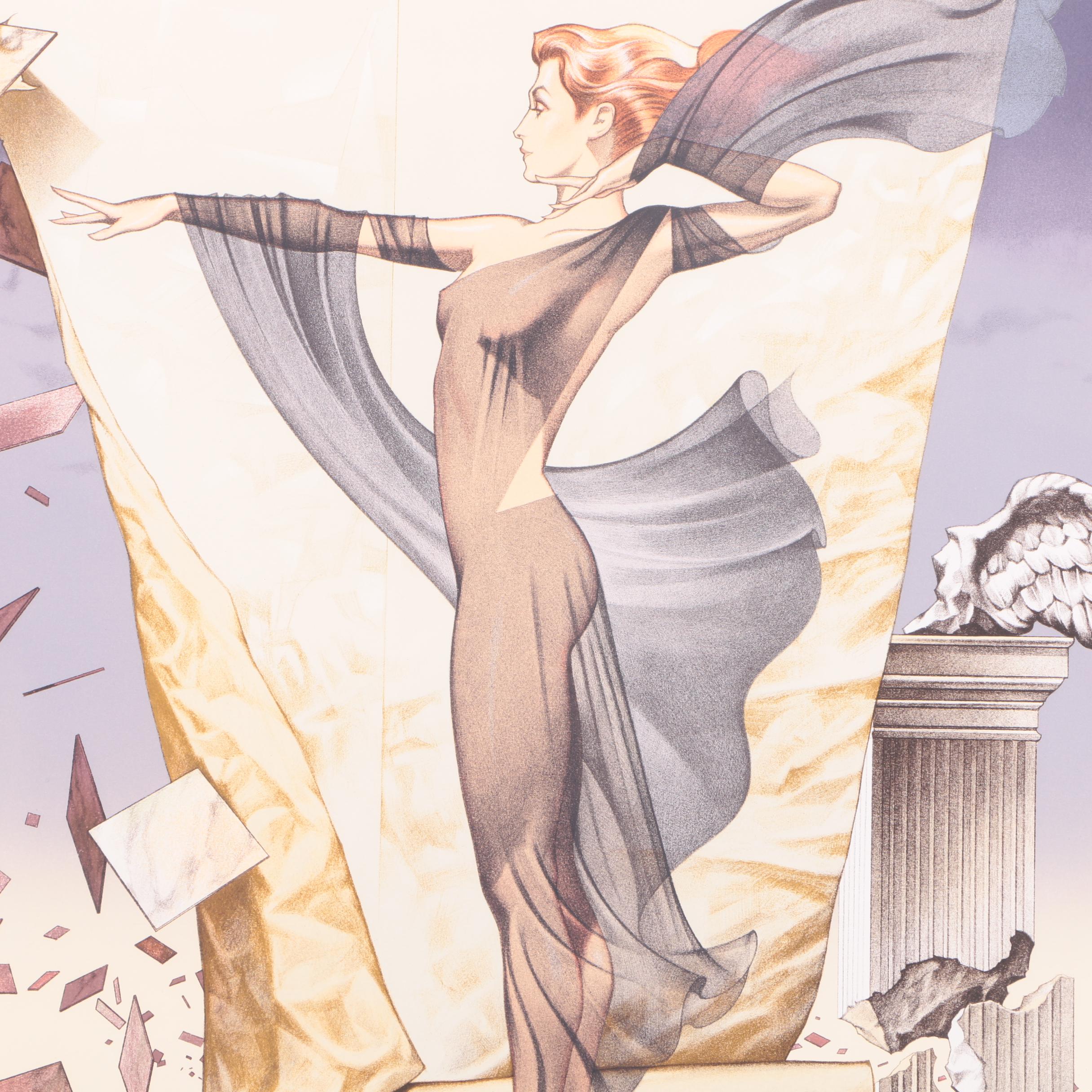 George Stavrinos Limited Edition Lithograph "Flying Tiles"