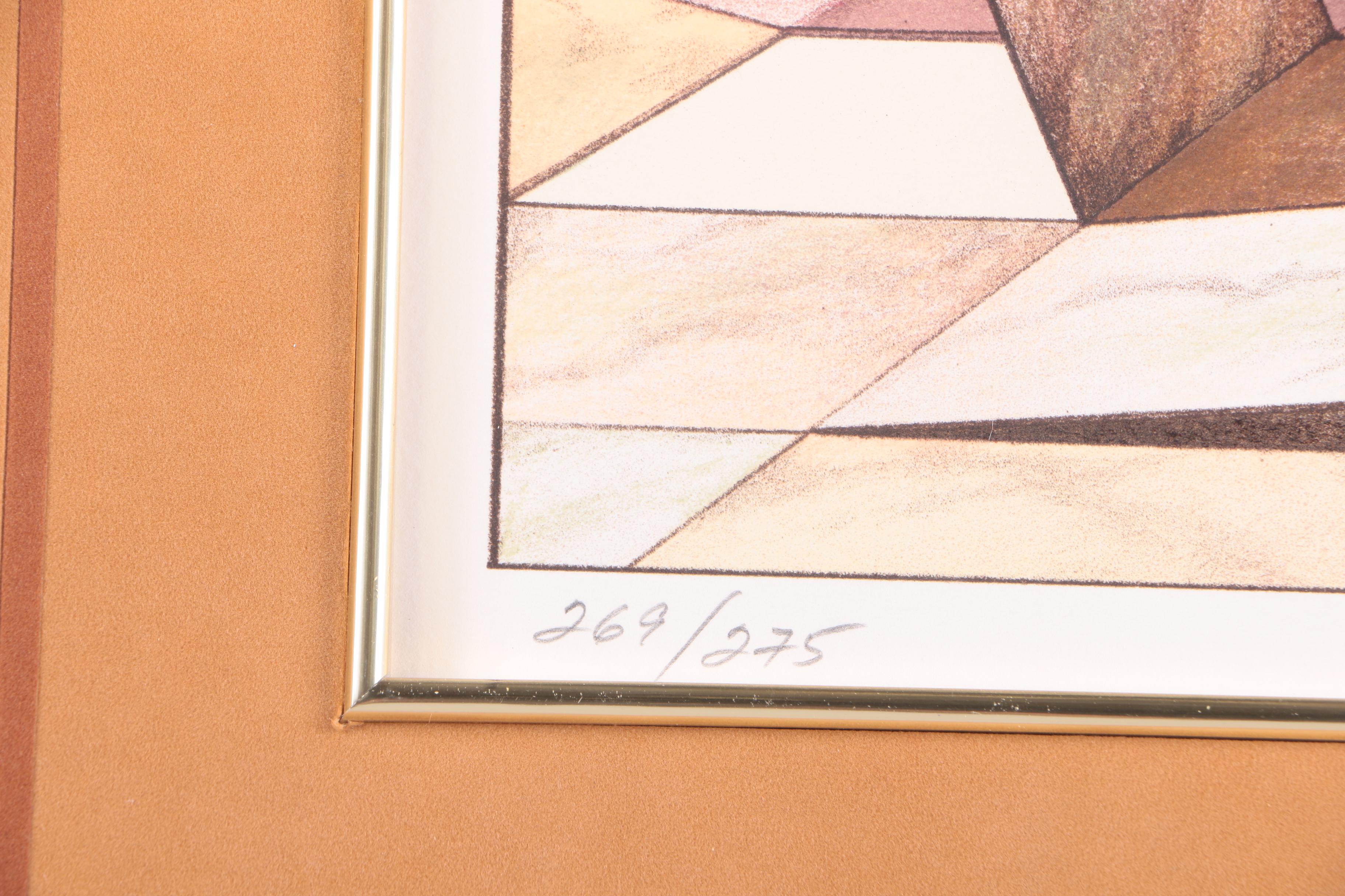 George Stavrinos Limited Edition Lithograph "Flying Tiles"