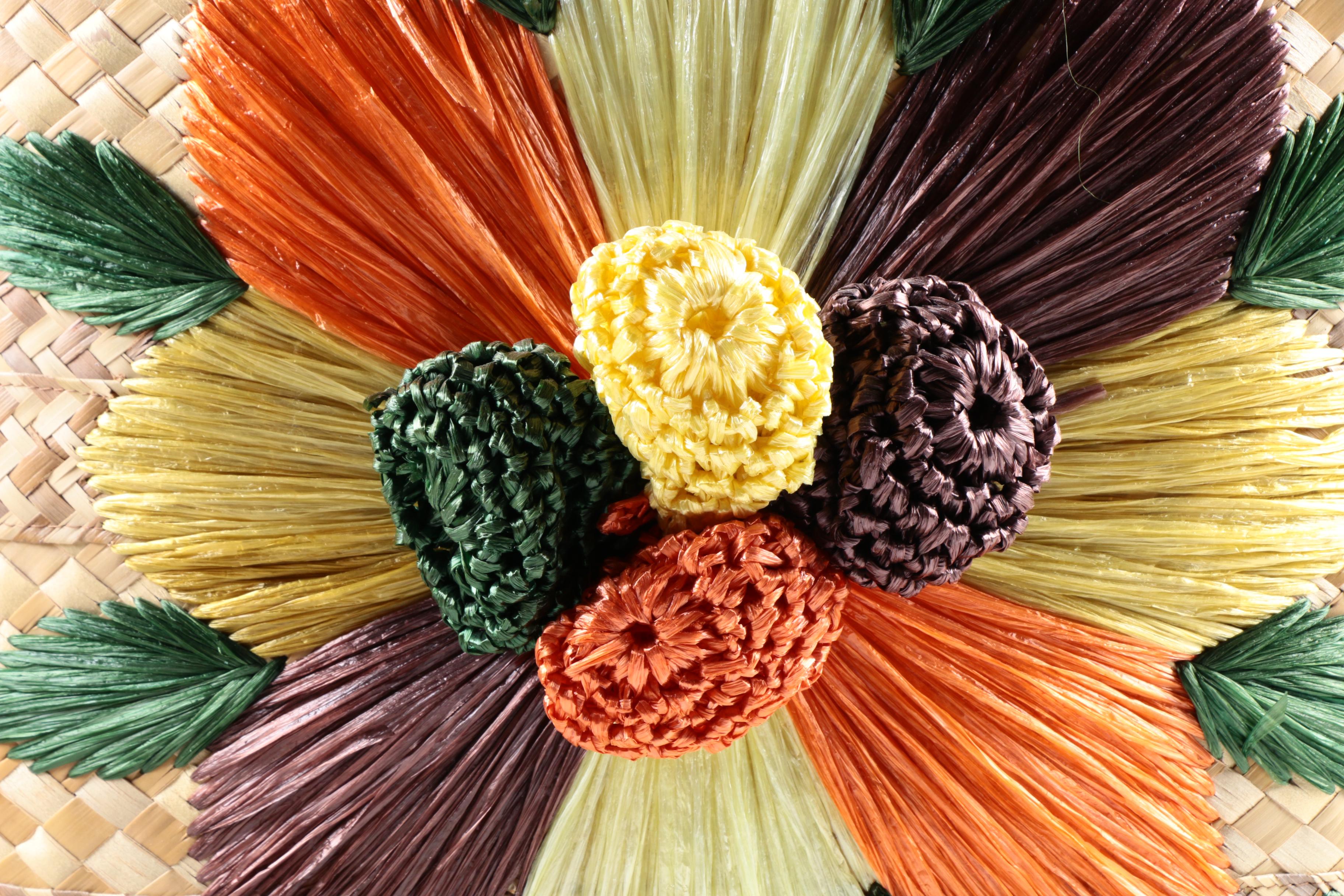 Four Straw Totes and Baskets