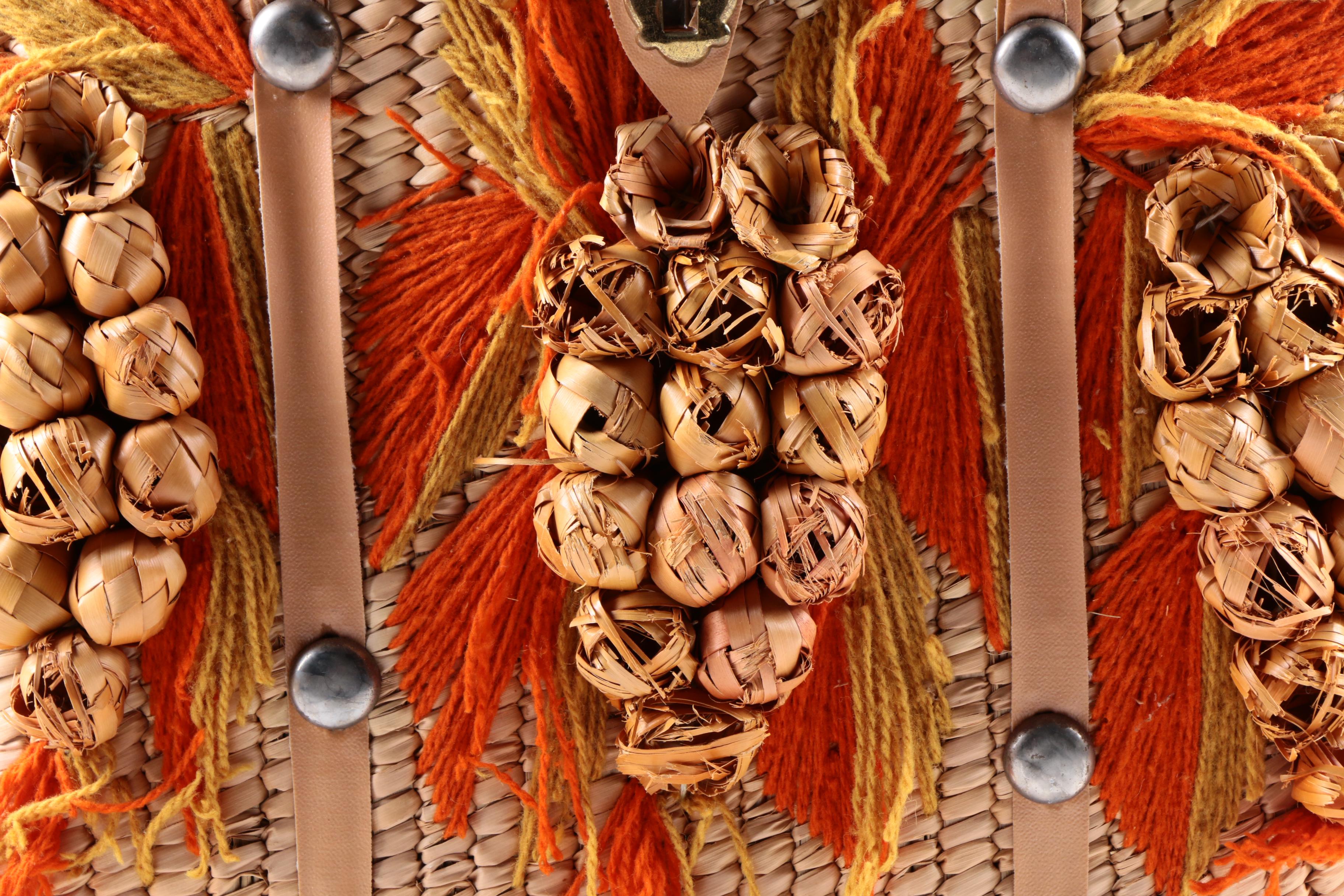 Four Straw Totes and Baskets