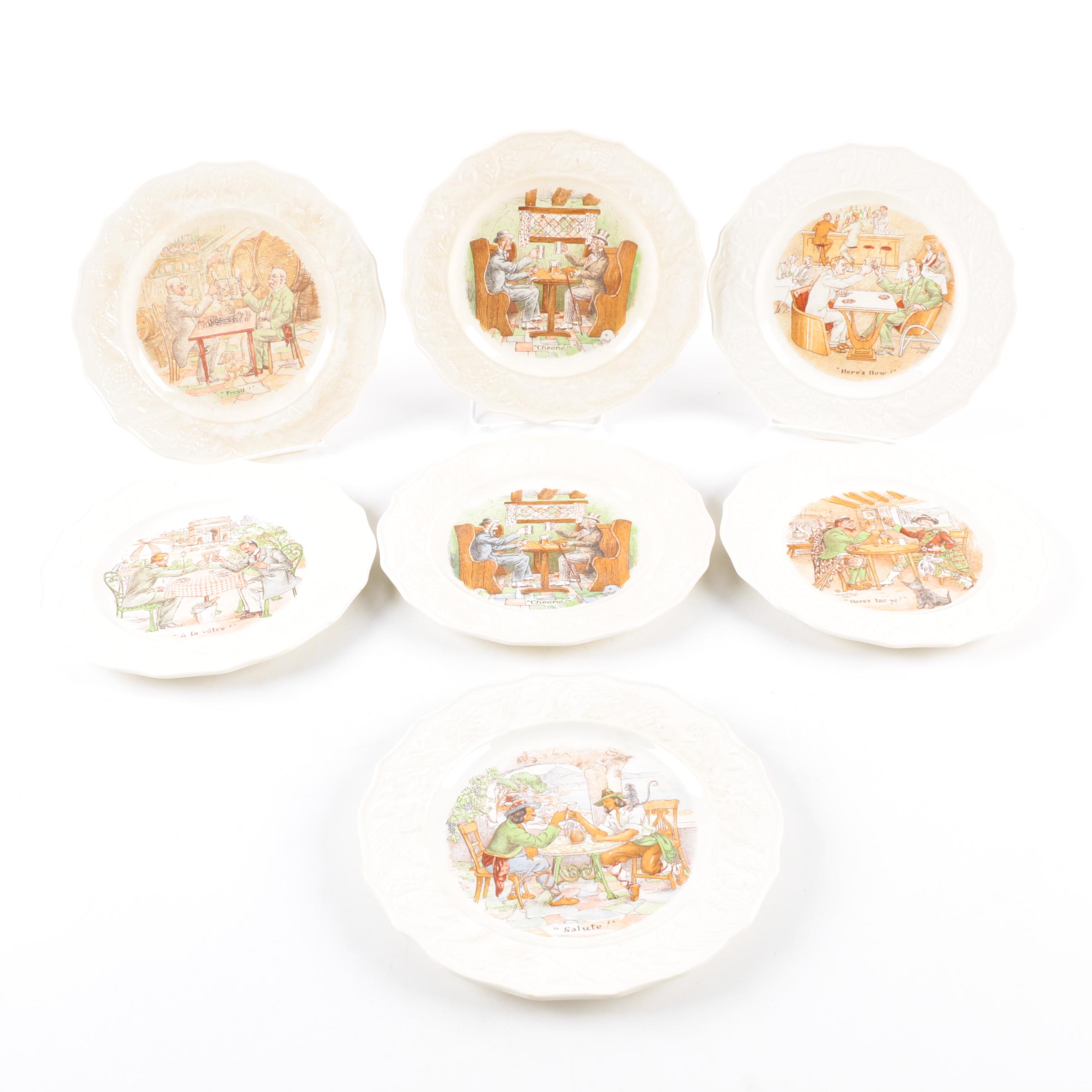 Vintage Ambassador Ware "International Toast Series" Plates