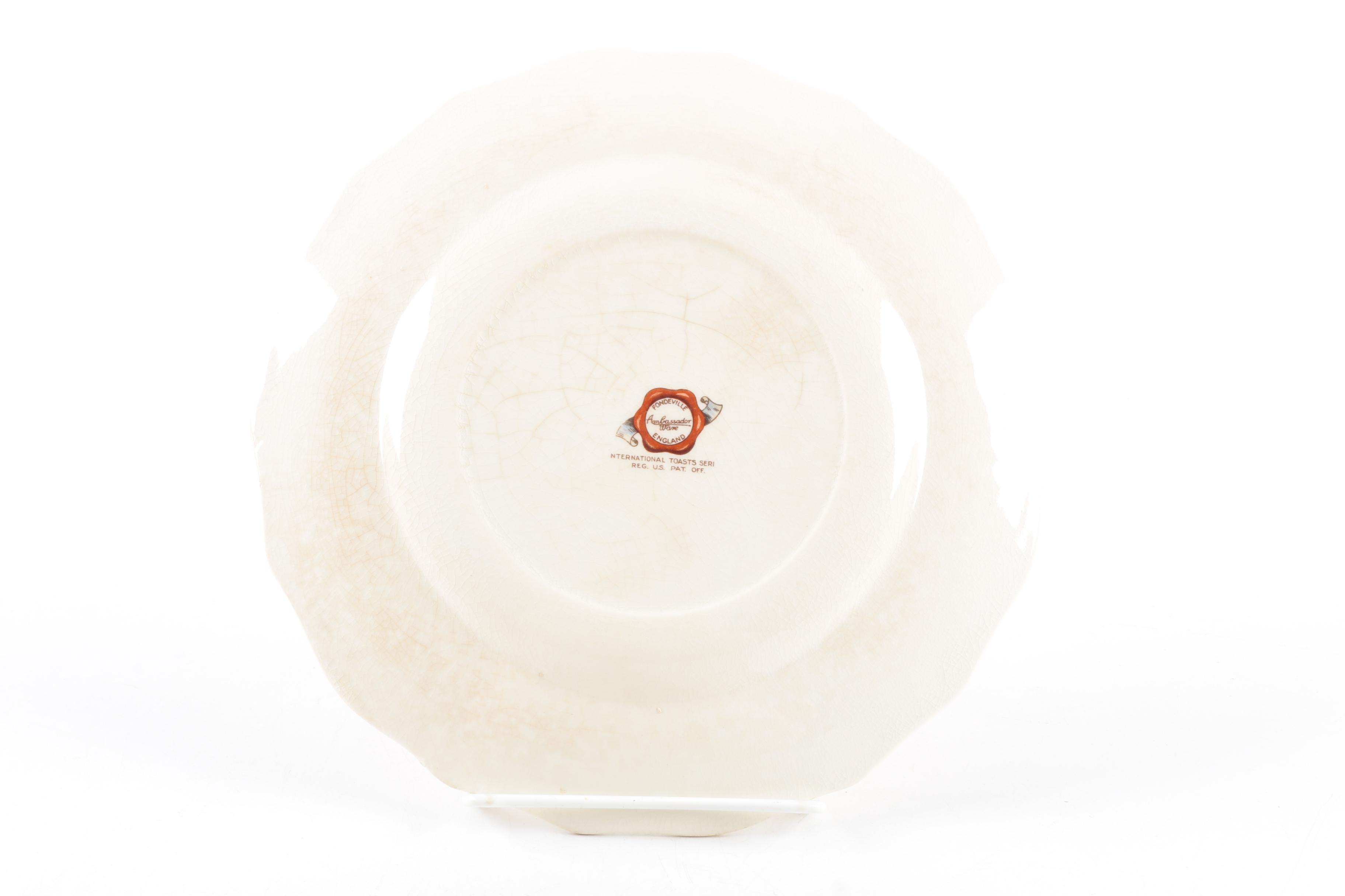 Vintage Ambassador Ware "International Toast Series" Plates