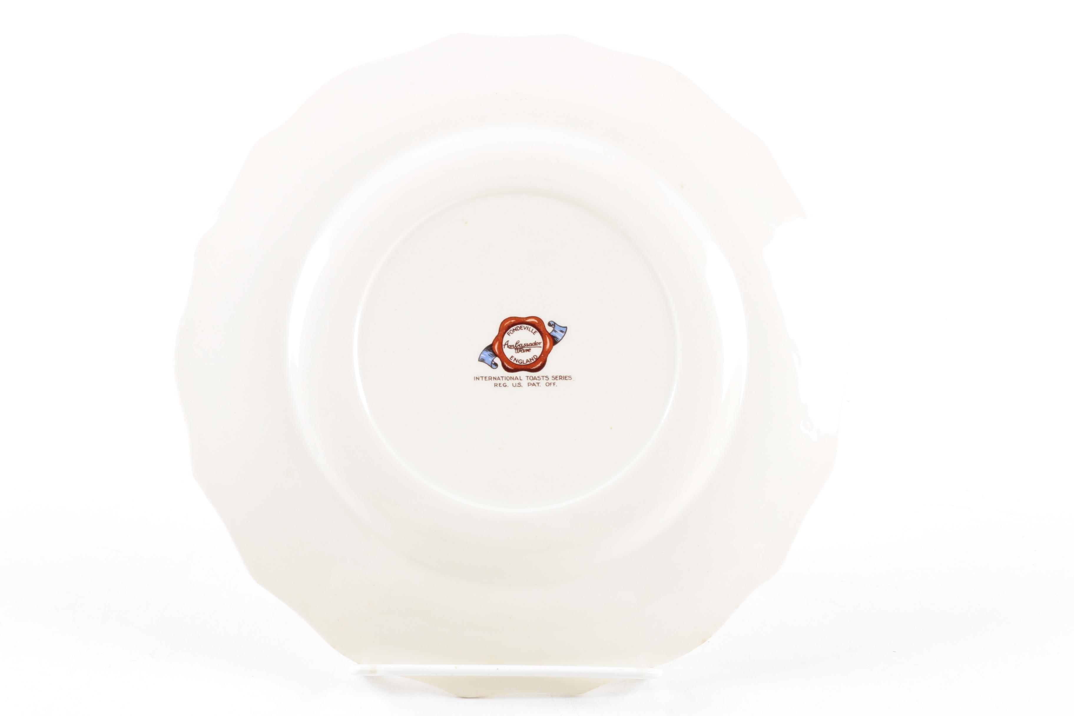 Vintage Ambassador Ware "International Toast Series" Plates