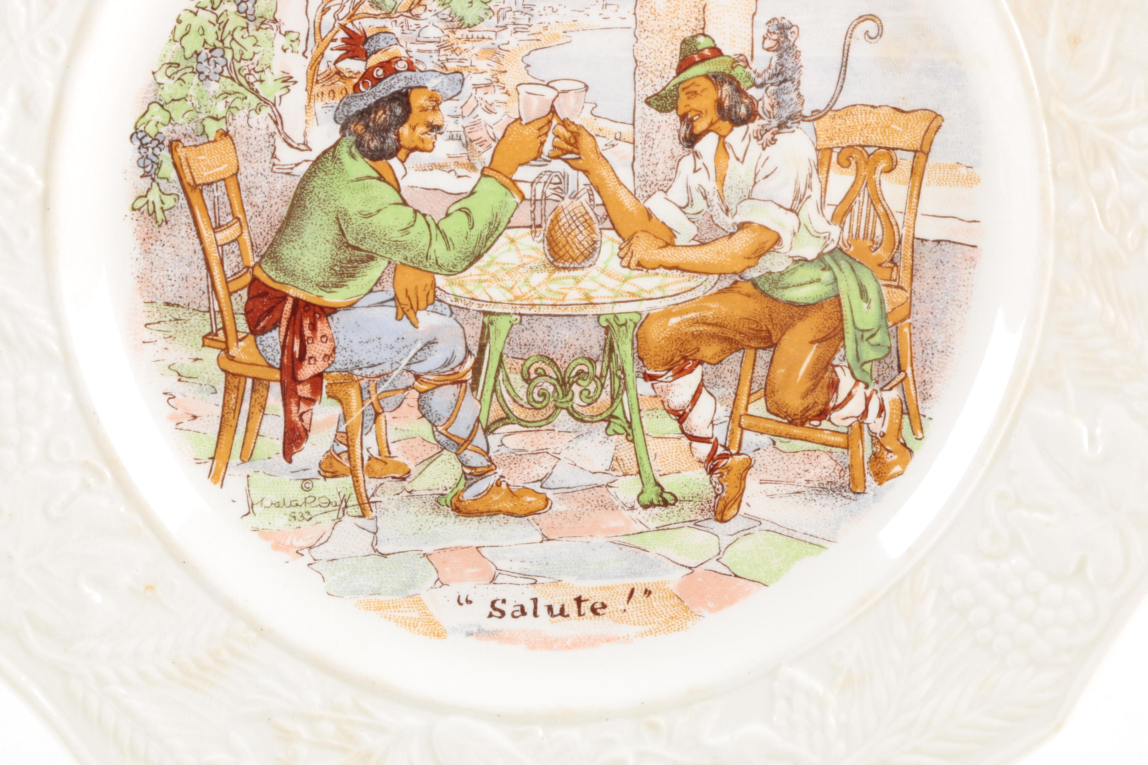 Vintage Ambassador Ware "International Toast Series" Plates