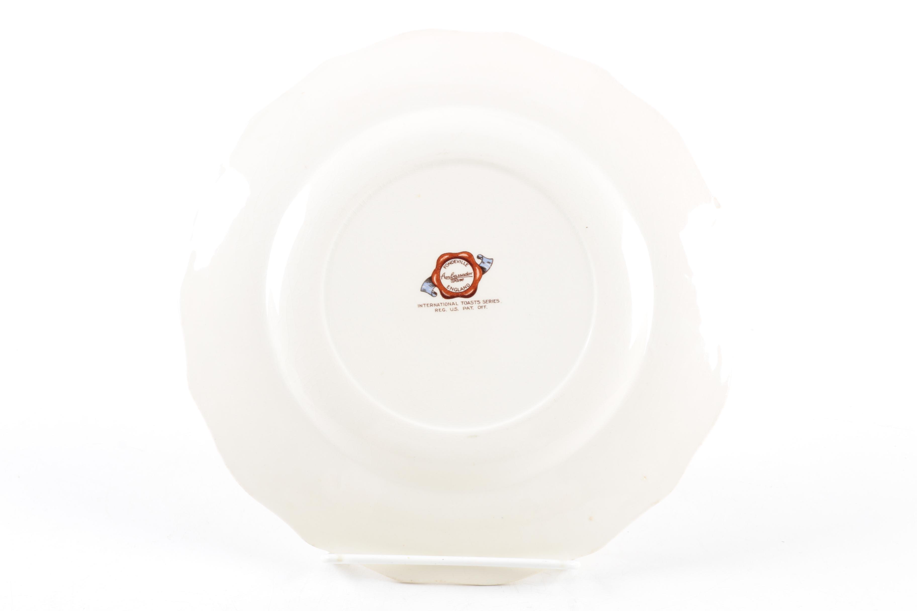 Vintage Ambassador Ware "International Toast Series" Plates