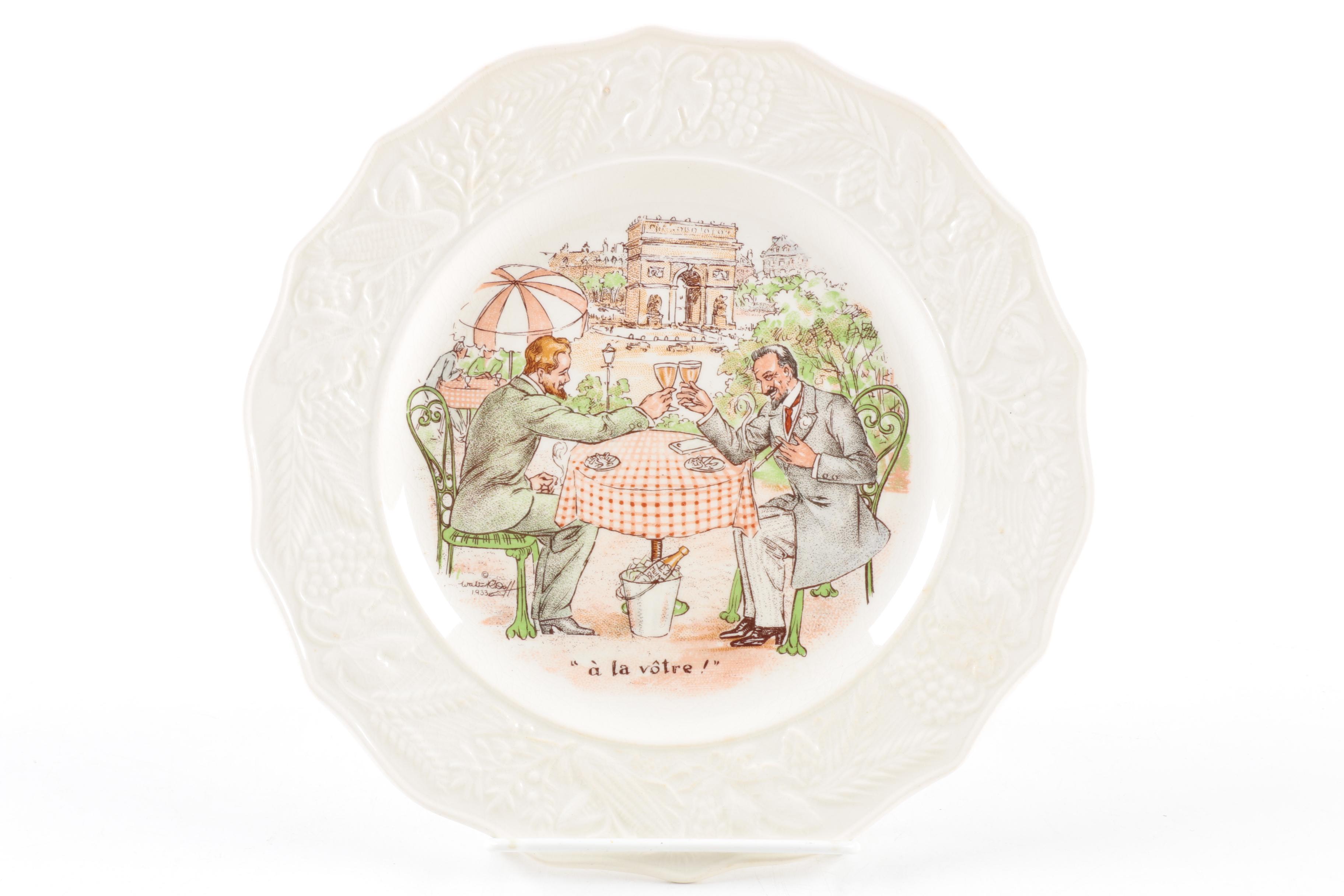 Vintage Ambassador Ware "International Toast Series" Plates