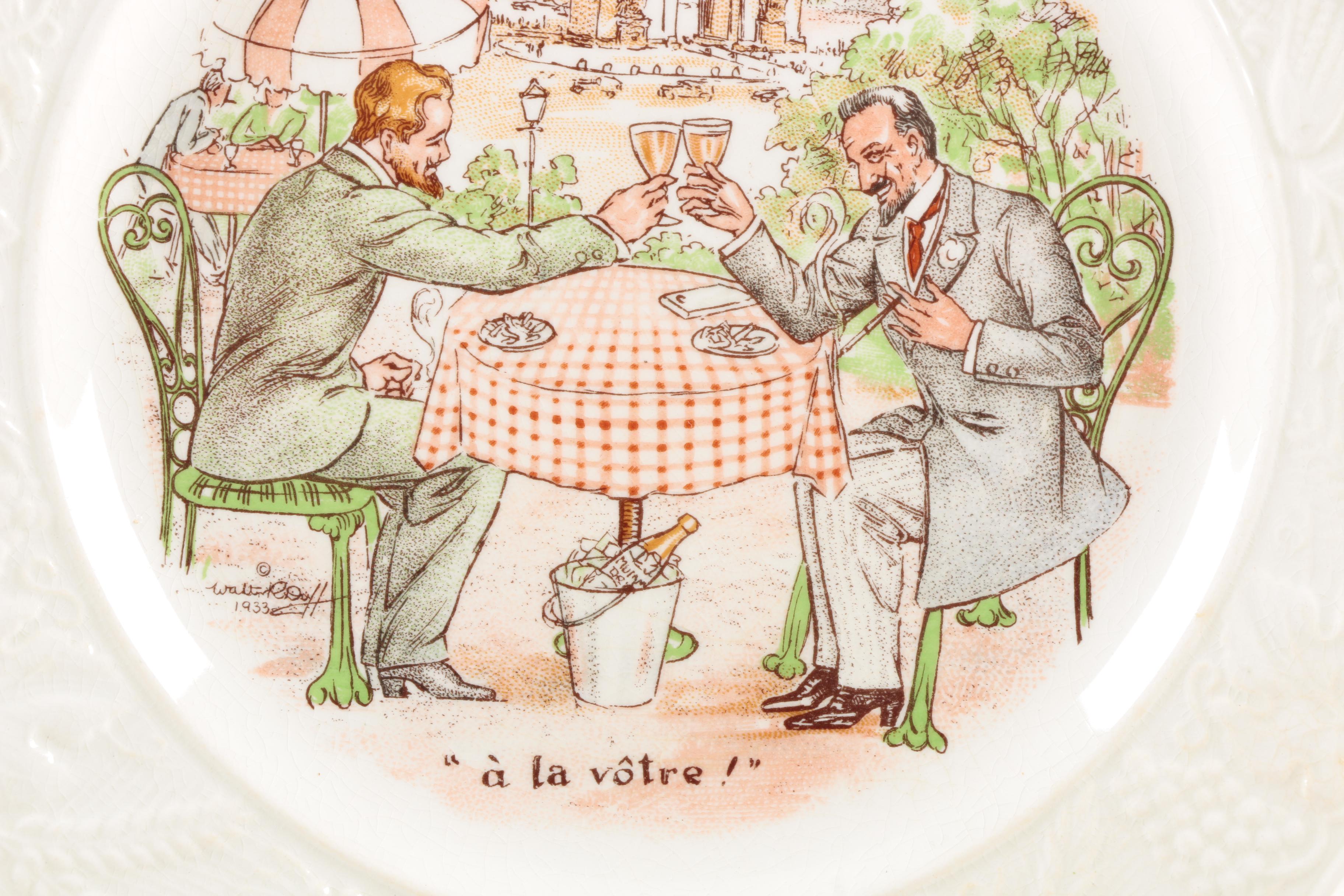 Vintage Ambassador Ware "International Toast Series" Plates