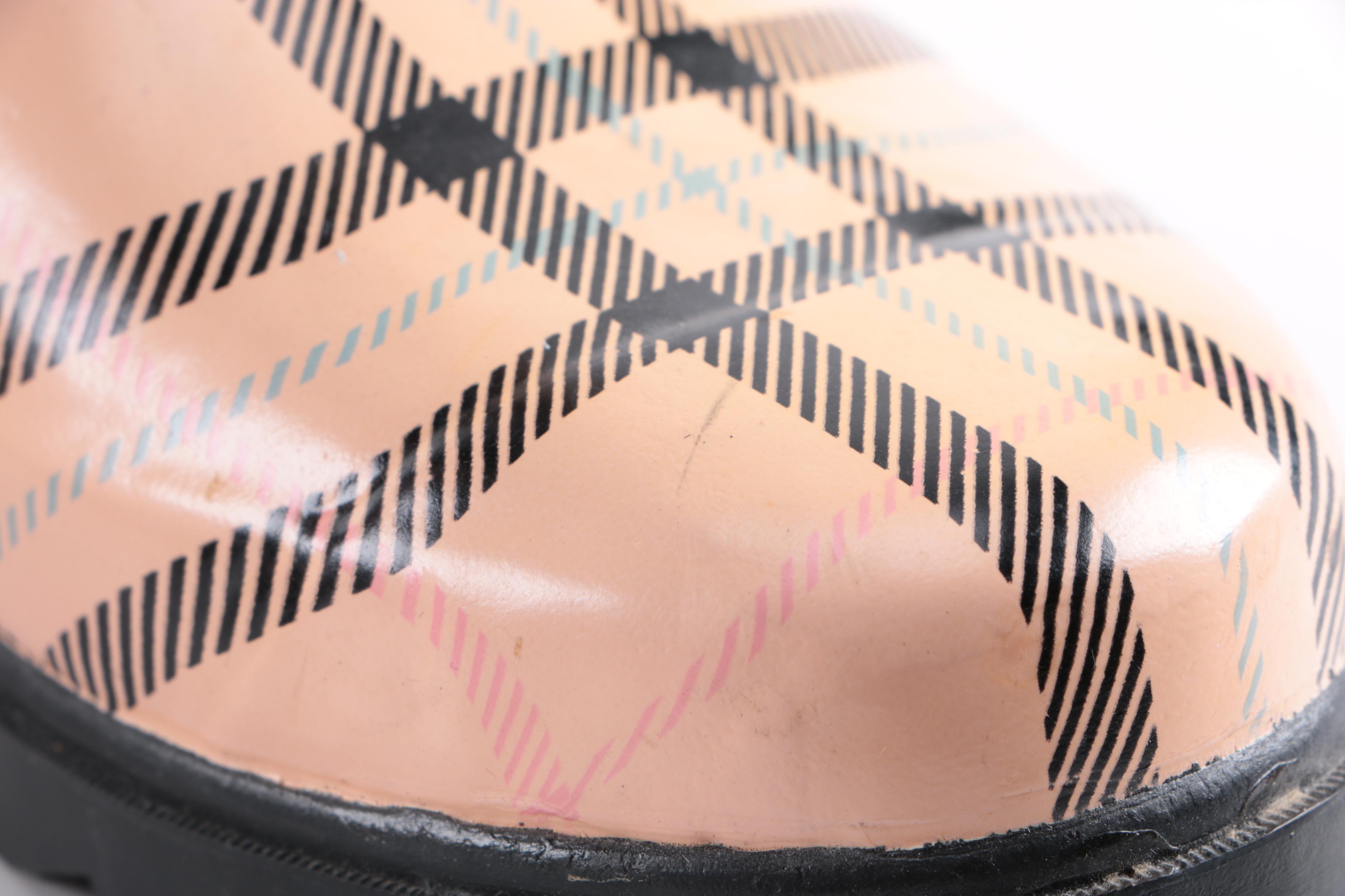 Plaid Rubber Wellington Boots by Atechs