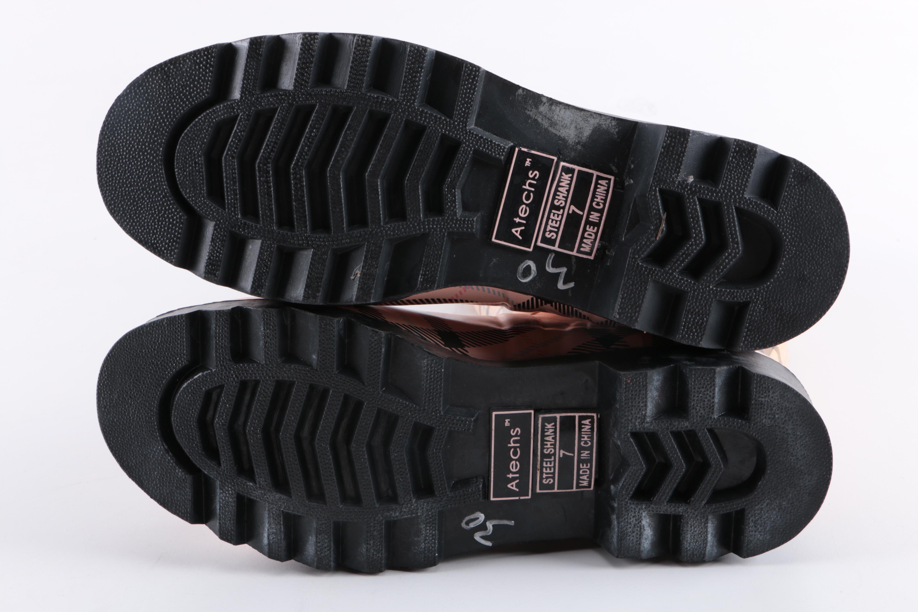 Plaid Rubber Wellington Boots by Atechs